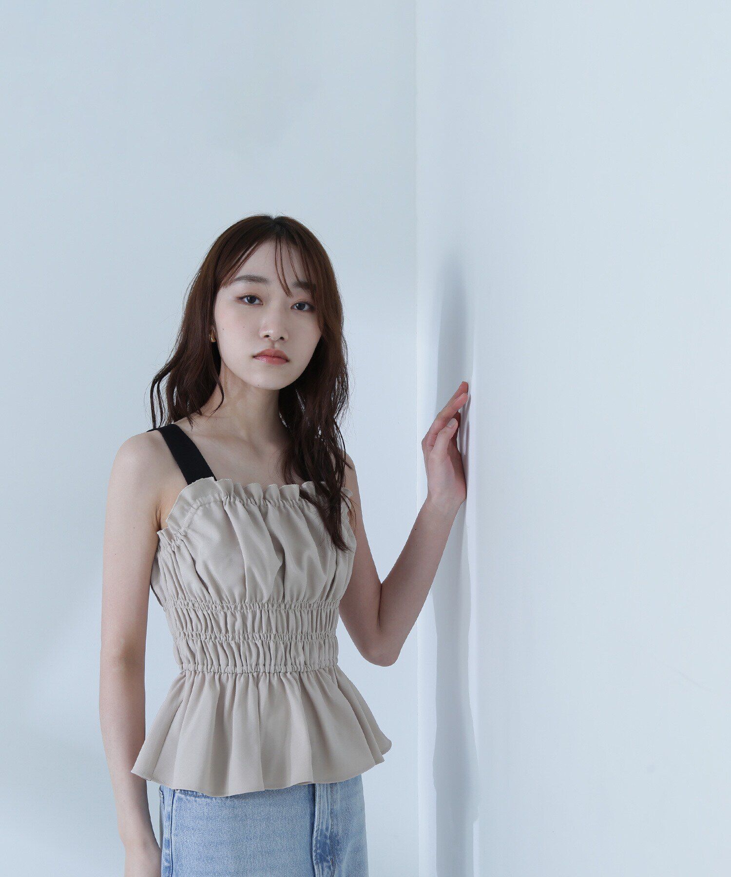  「シャーリングビスチェ」|シャツ・ブラウス|