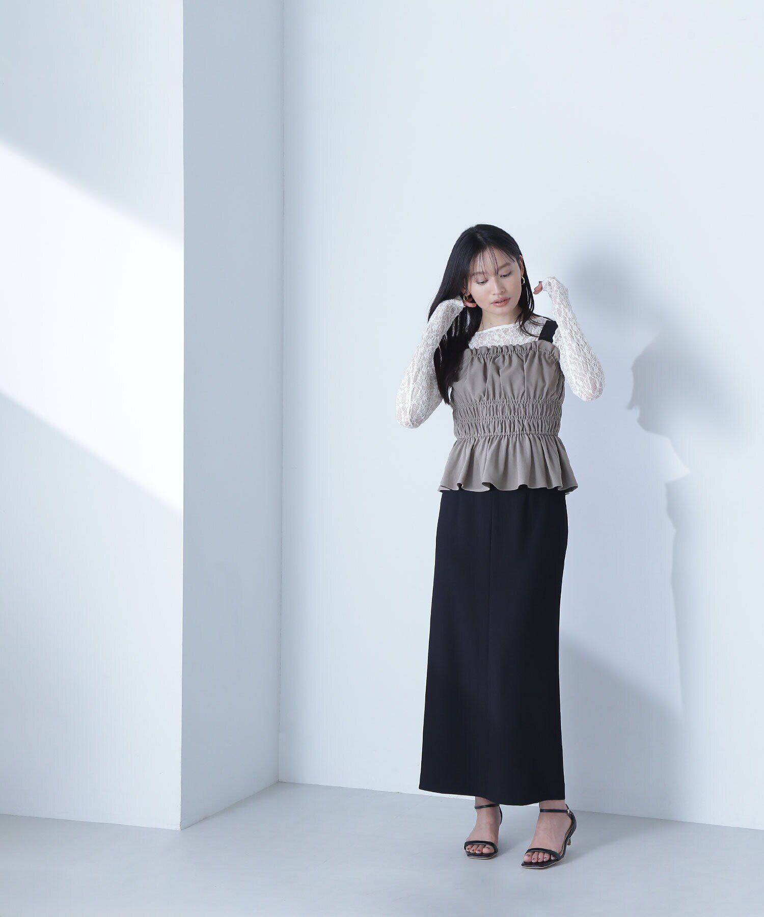  「シャーリングビスチェ」|シャツ・ブラウス|