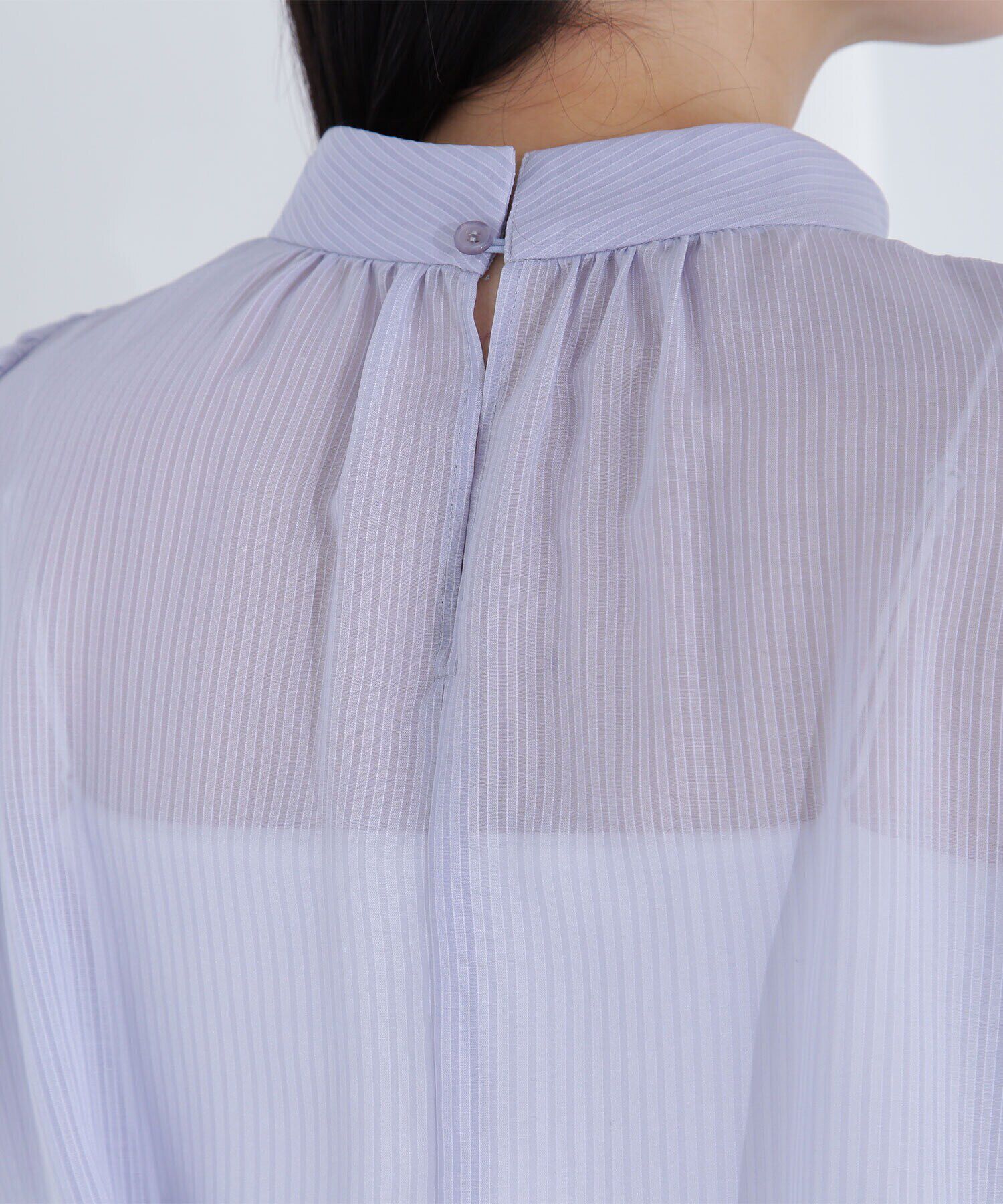  「シアーストライプボウタイブラウス」|シャツ・ブラウス|