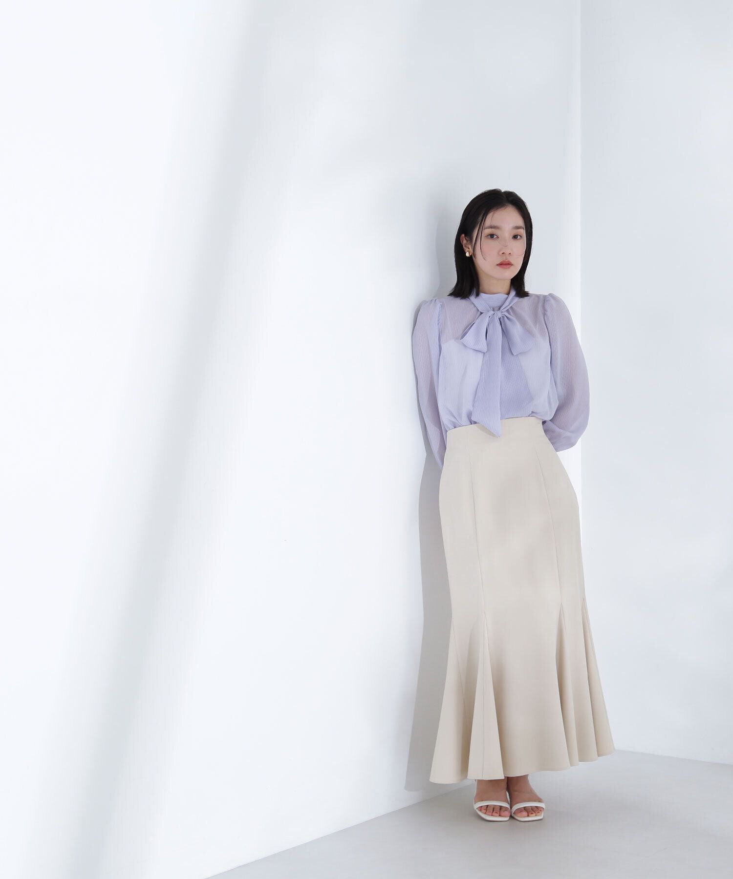  「シアーストライプボウタイブラウス」|シャツ・ブラウス|