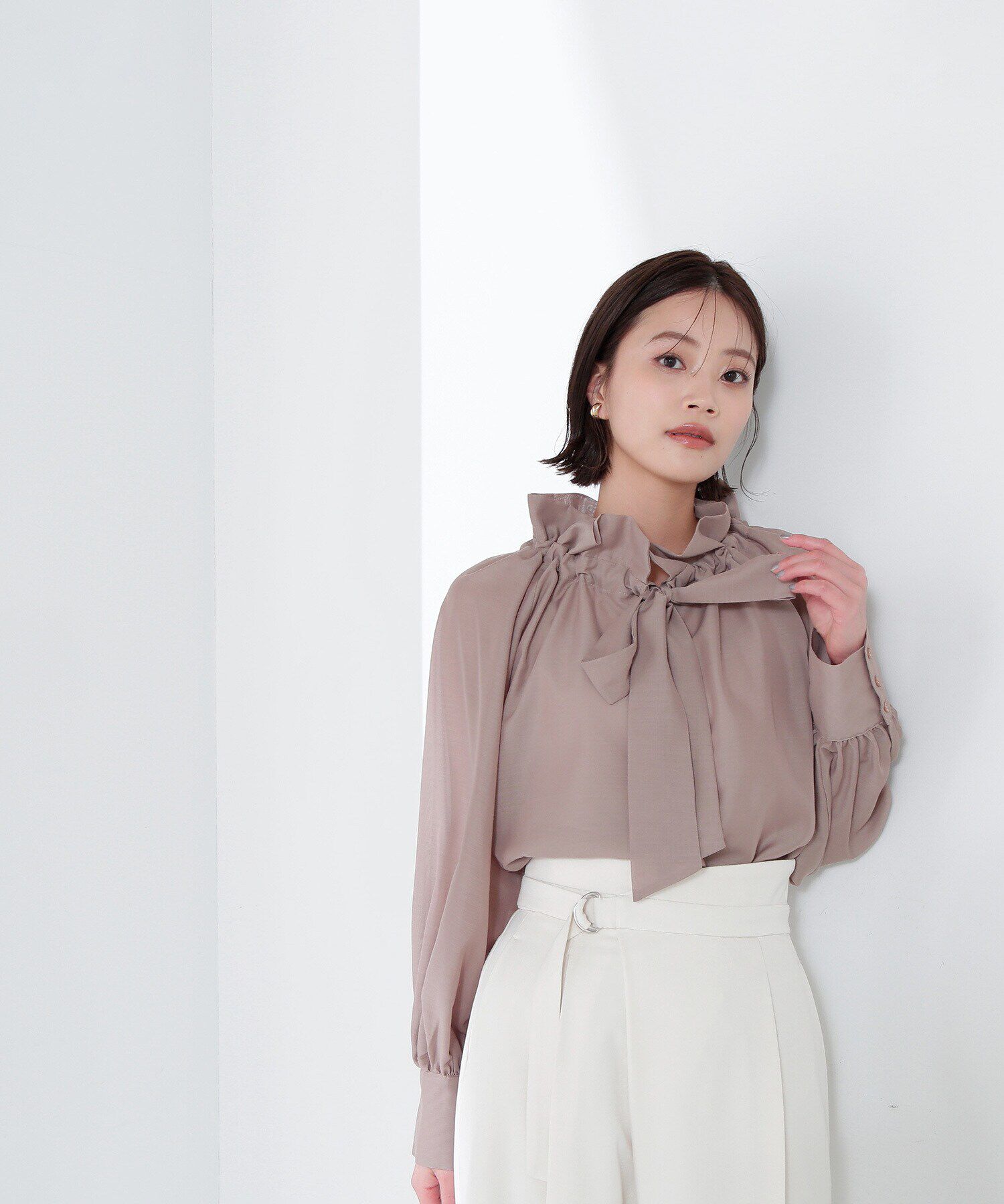 「シアーボウタイブラウス」|シャツ・ブラウス|