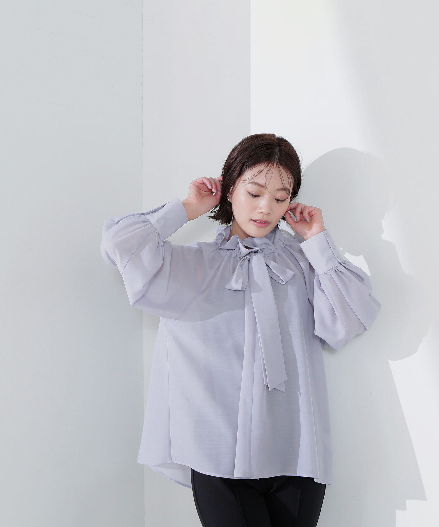  「シアーボウタイブラウス」|シャツ・ブラウス|