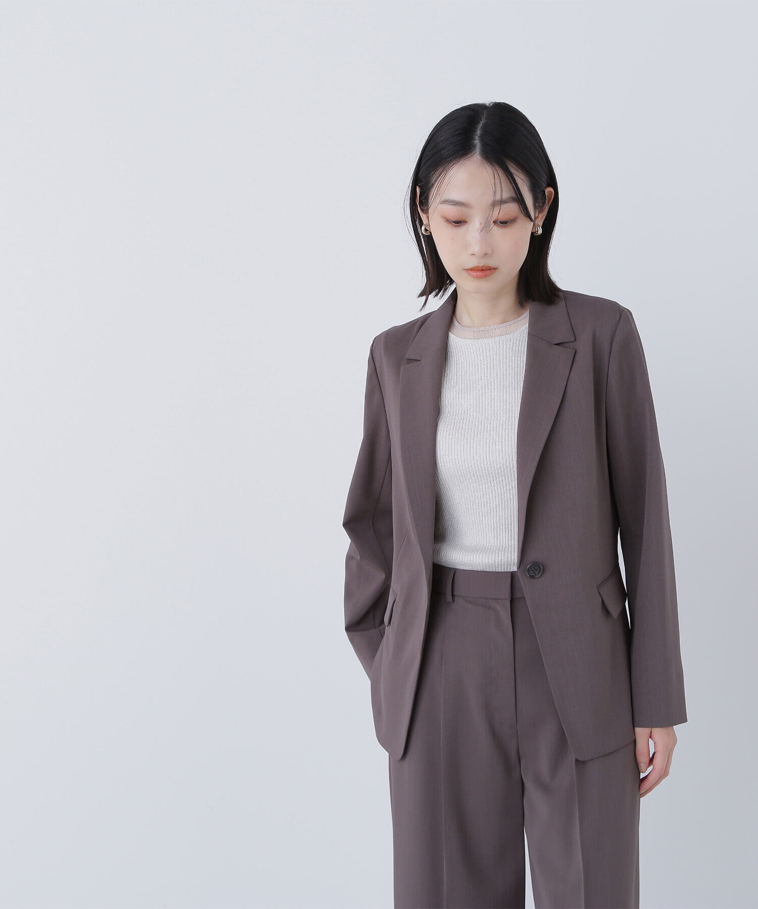  「サマードライタッチ SETUP シングルテーラードジャケット　」|その他|モーヴブラウ