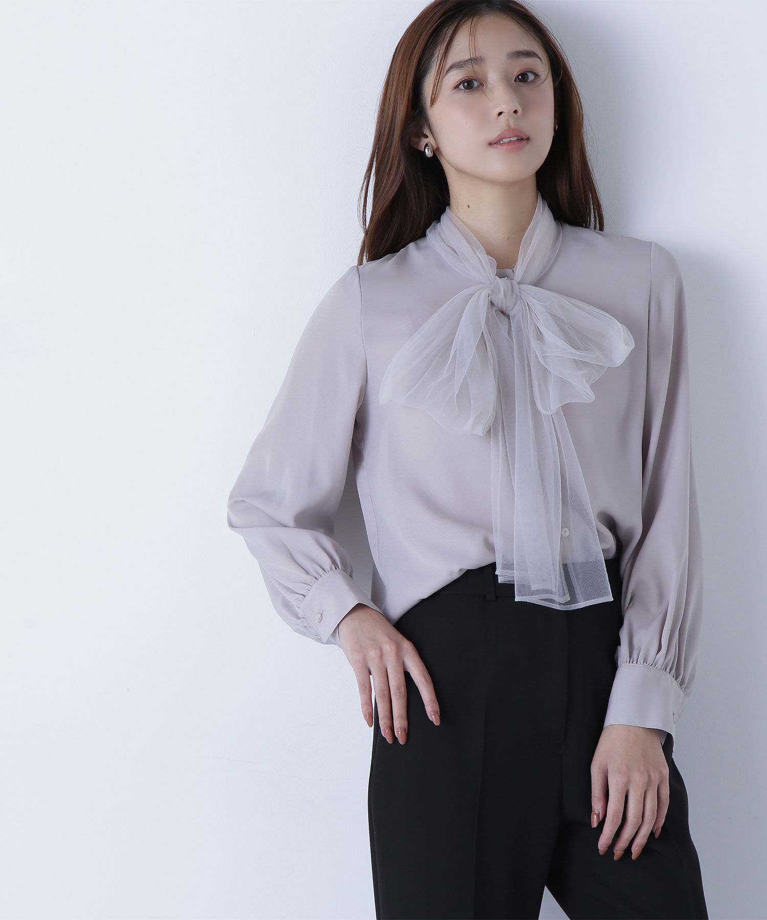  「チュールボウタイブラウス」|シャツ・ブラウス|