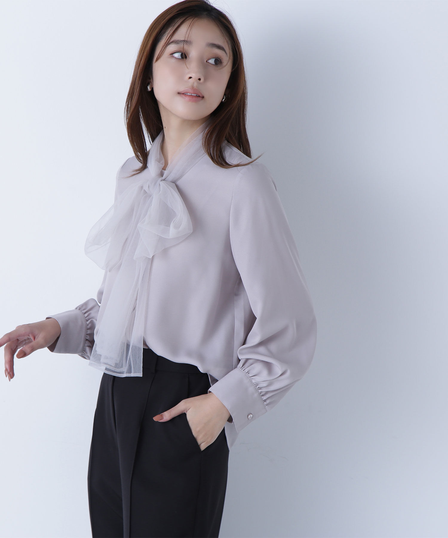  「チュールボウタイブラウス」|シャツ・ブラウス|