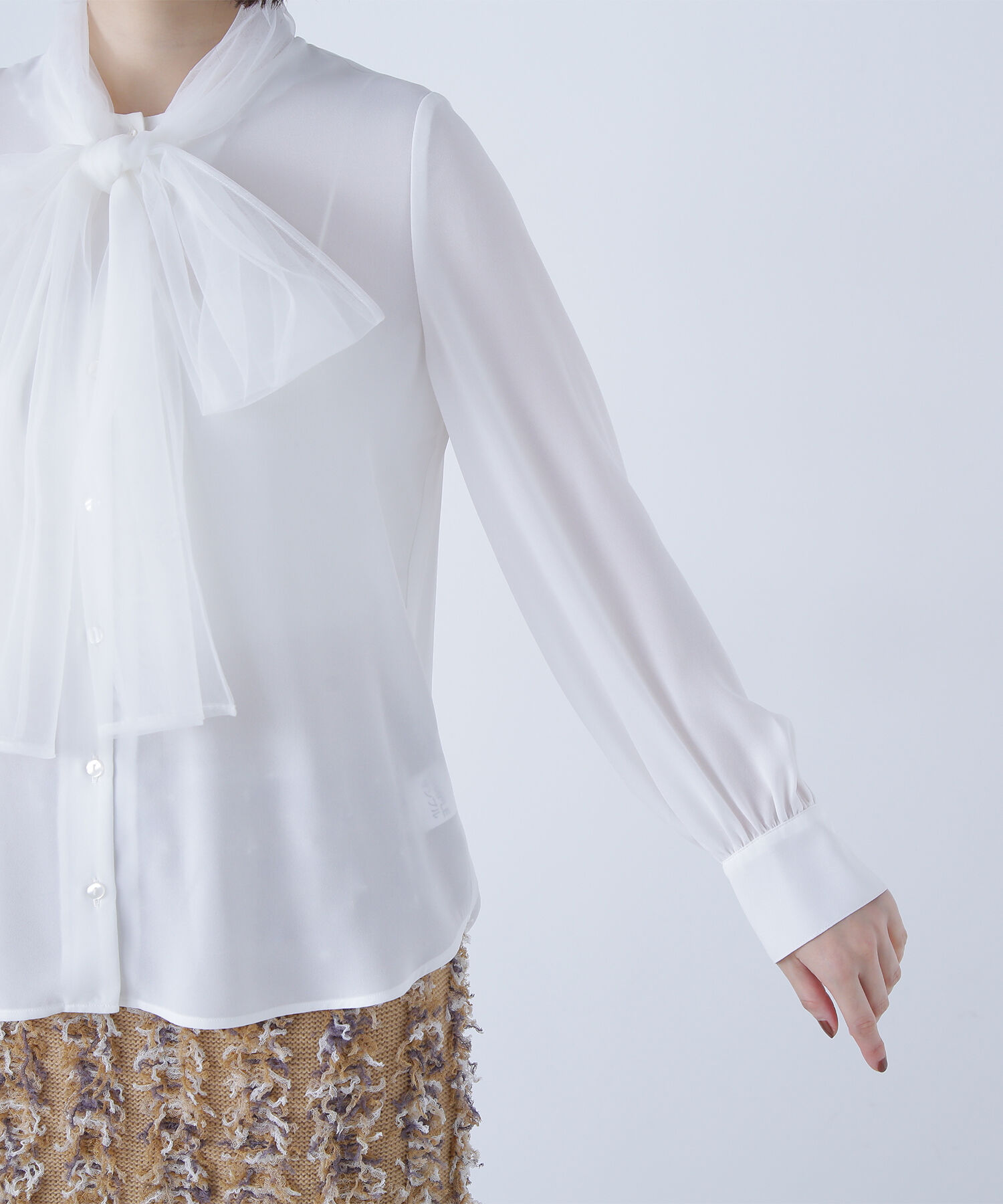  「チュールボウタイブラウス」|シャツ・ブラウス|