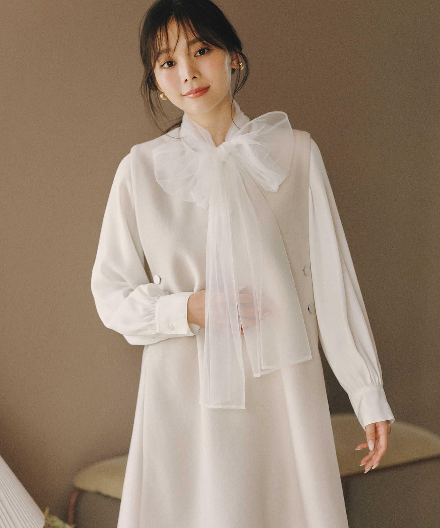  「チュールボウタイブラウス」|シャツ・ブラウス|
