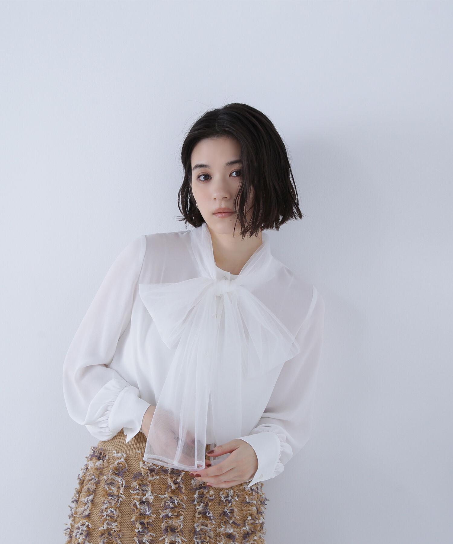  「チュールボウタイブラウス」|シャツ・ブラウス|