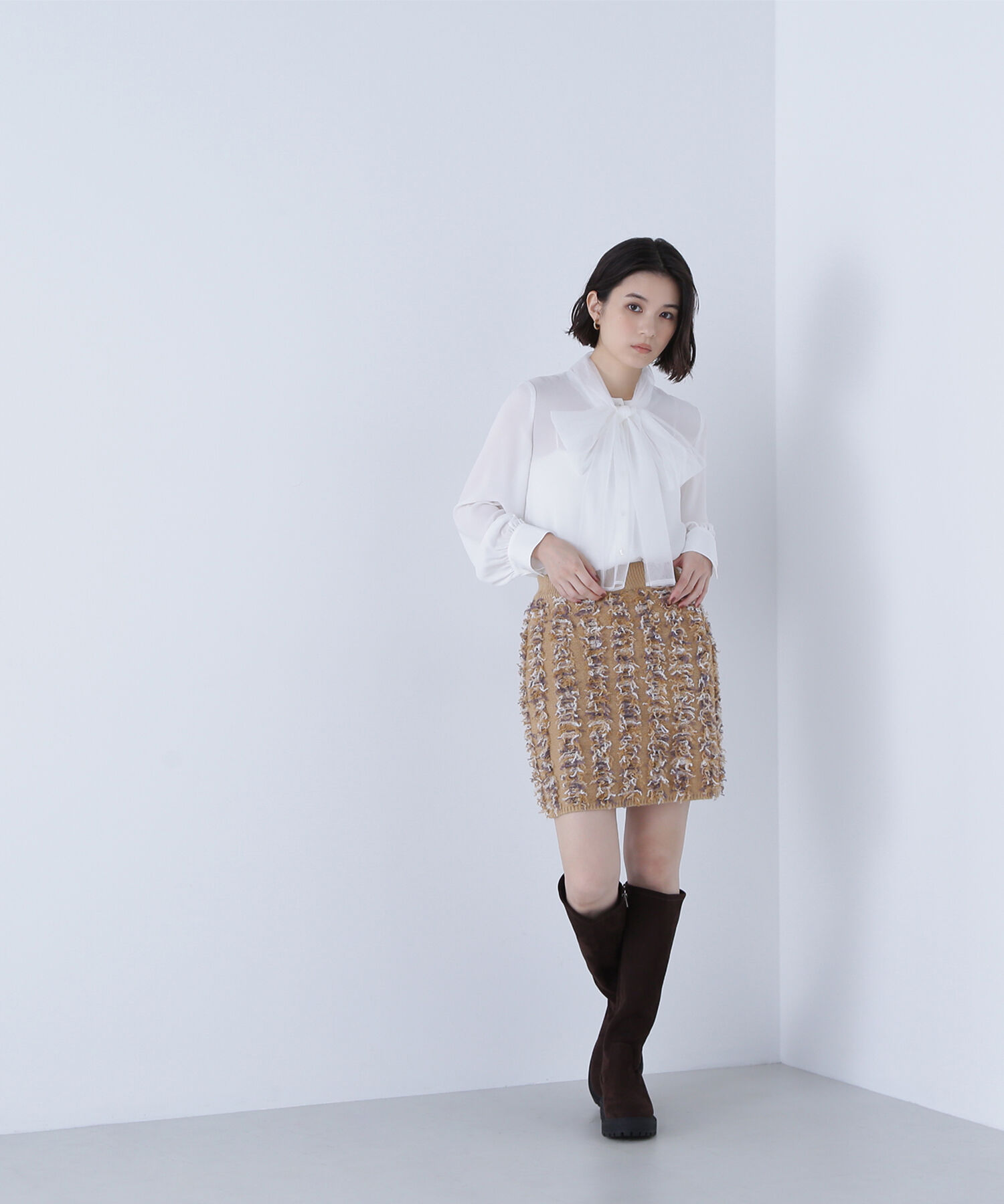  「チュールボウタイブラウス」|シャツ・ブラウス|