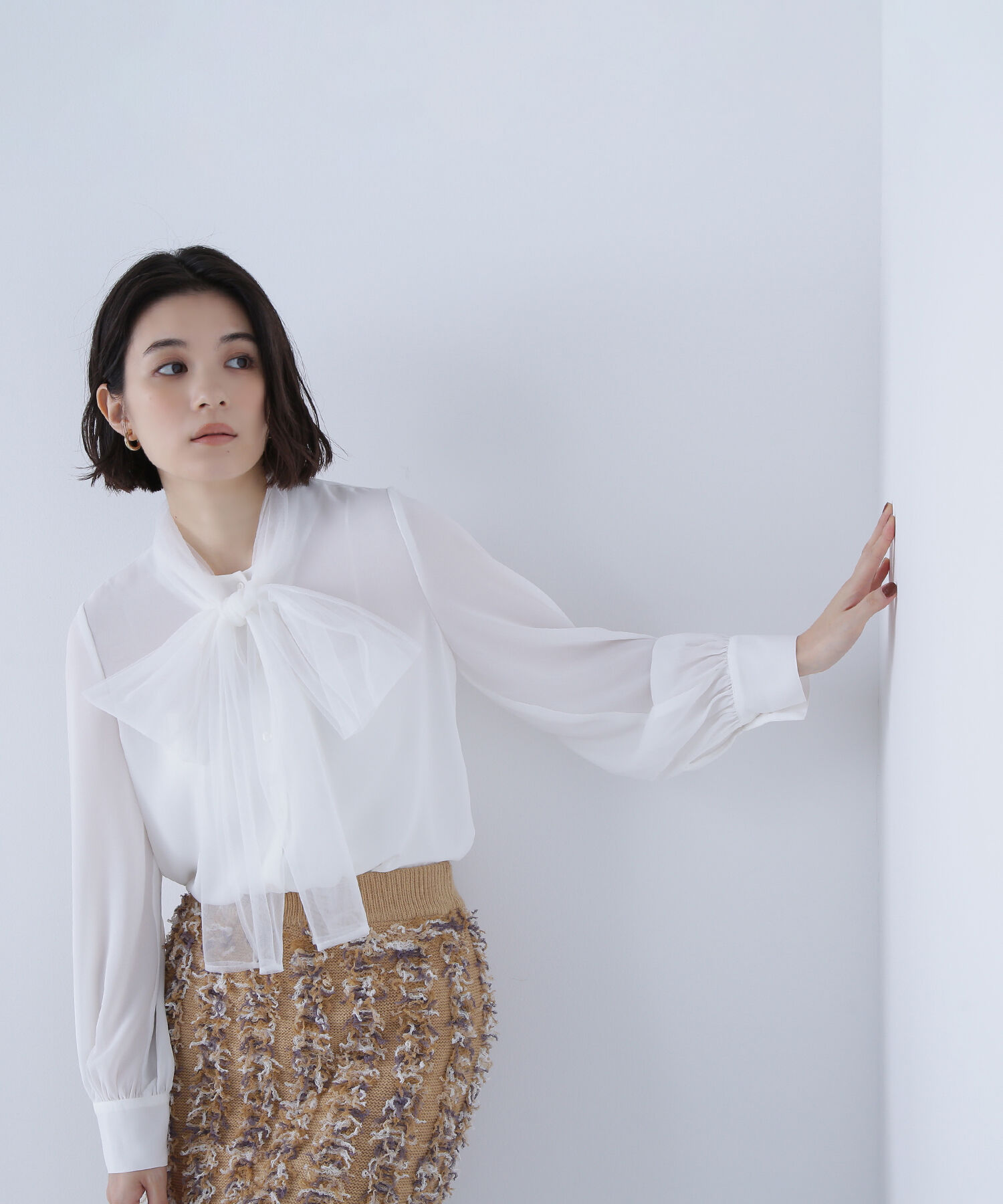  「チュールボウタイブラウス」|シャツ・ブラウス|