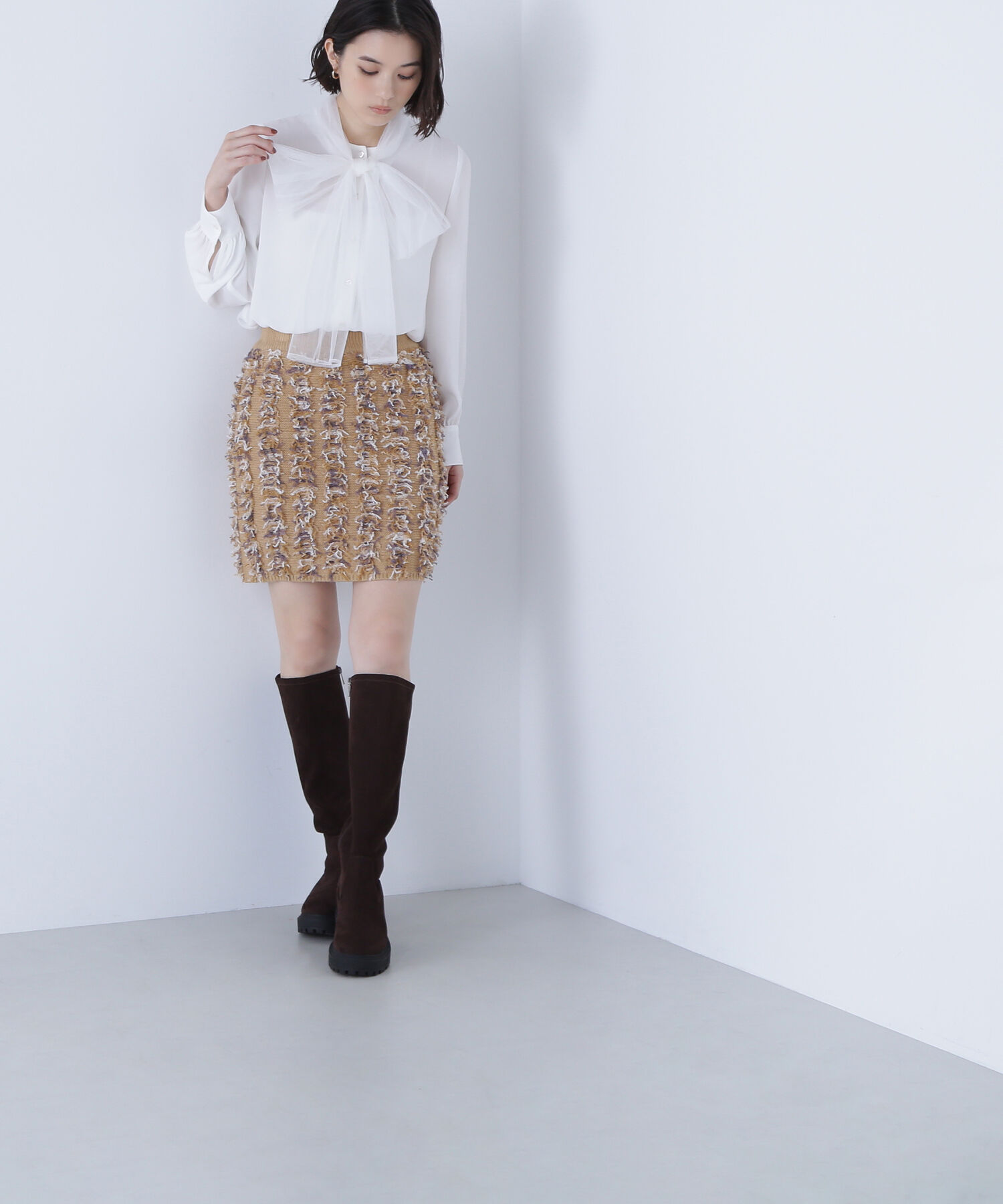  「チュールボウタイブラウス」|シャツ・ブラウス|