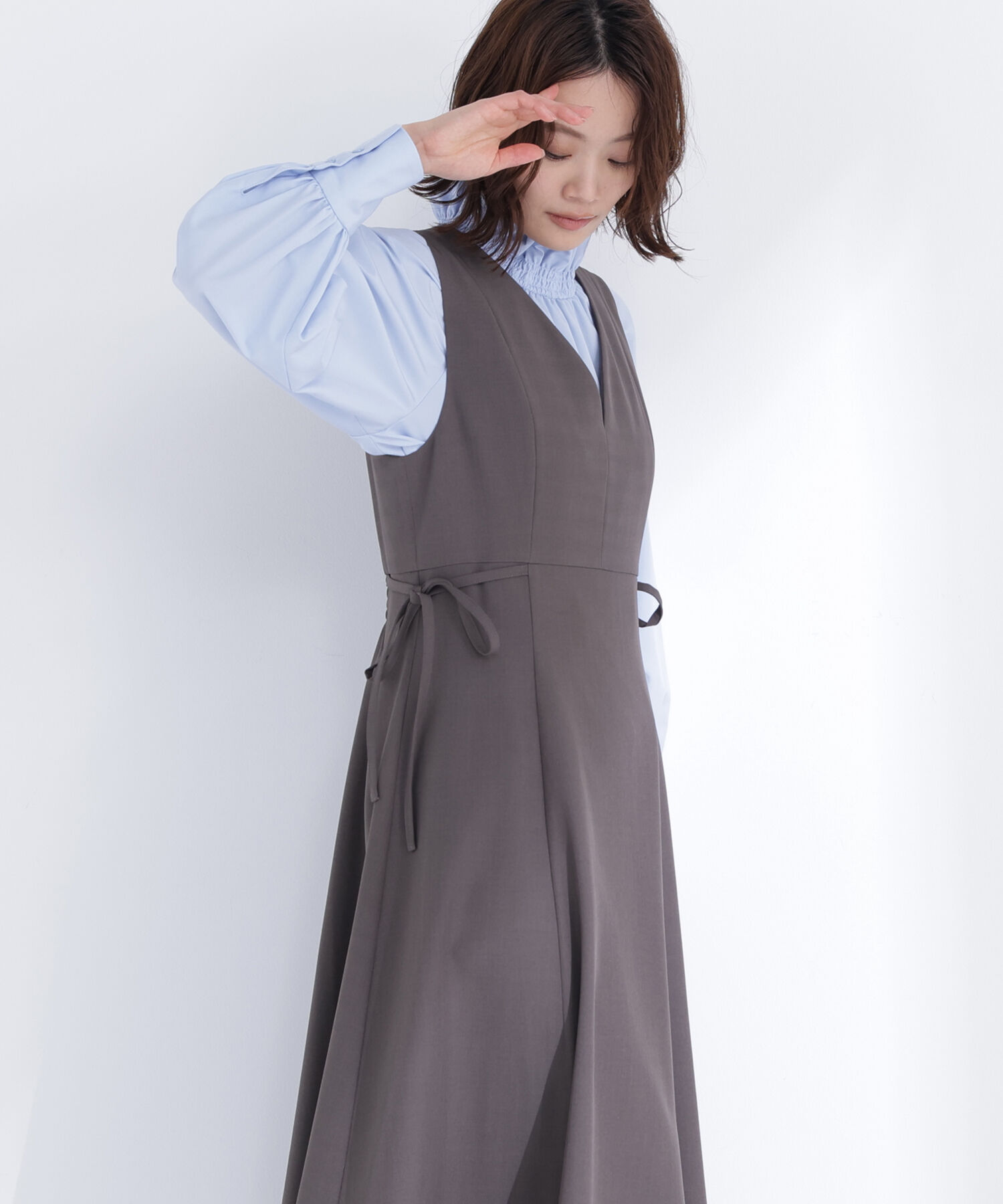  「ハイネックリボンボウブラウス」|シャツ・ブラウス|