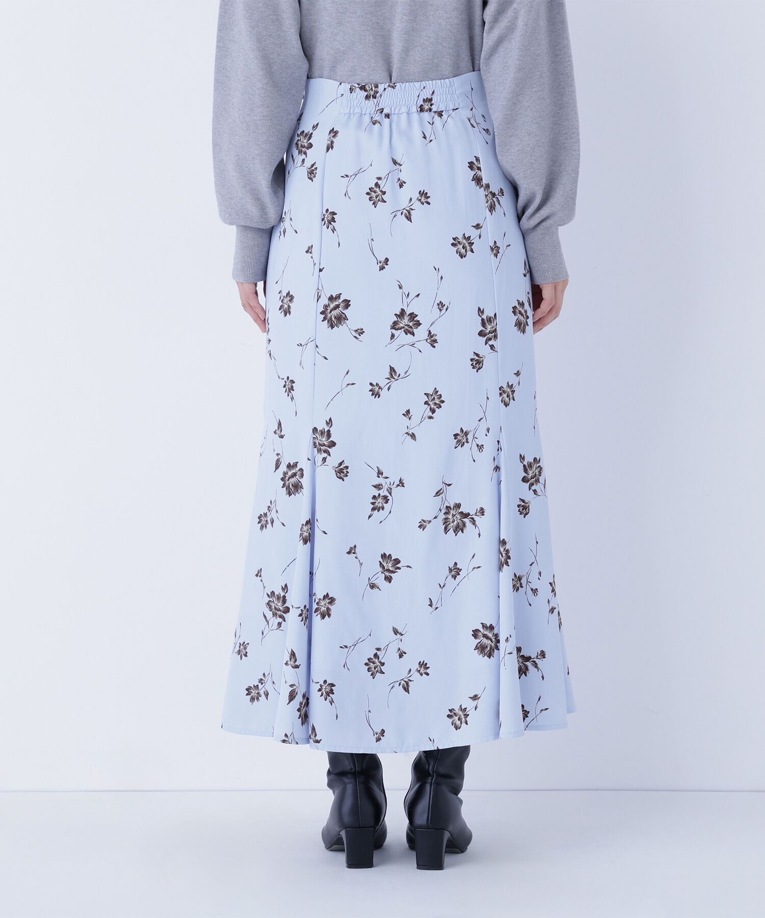  「プリントヘム切替マーメイドスカート」|スカート|