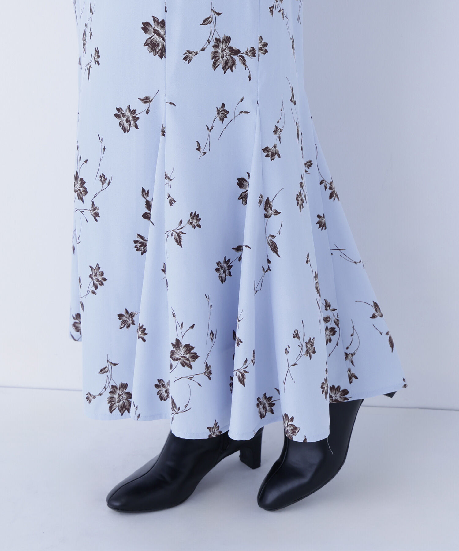  「プリントヘム切替マーメイドスカート」|スカート|