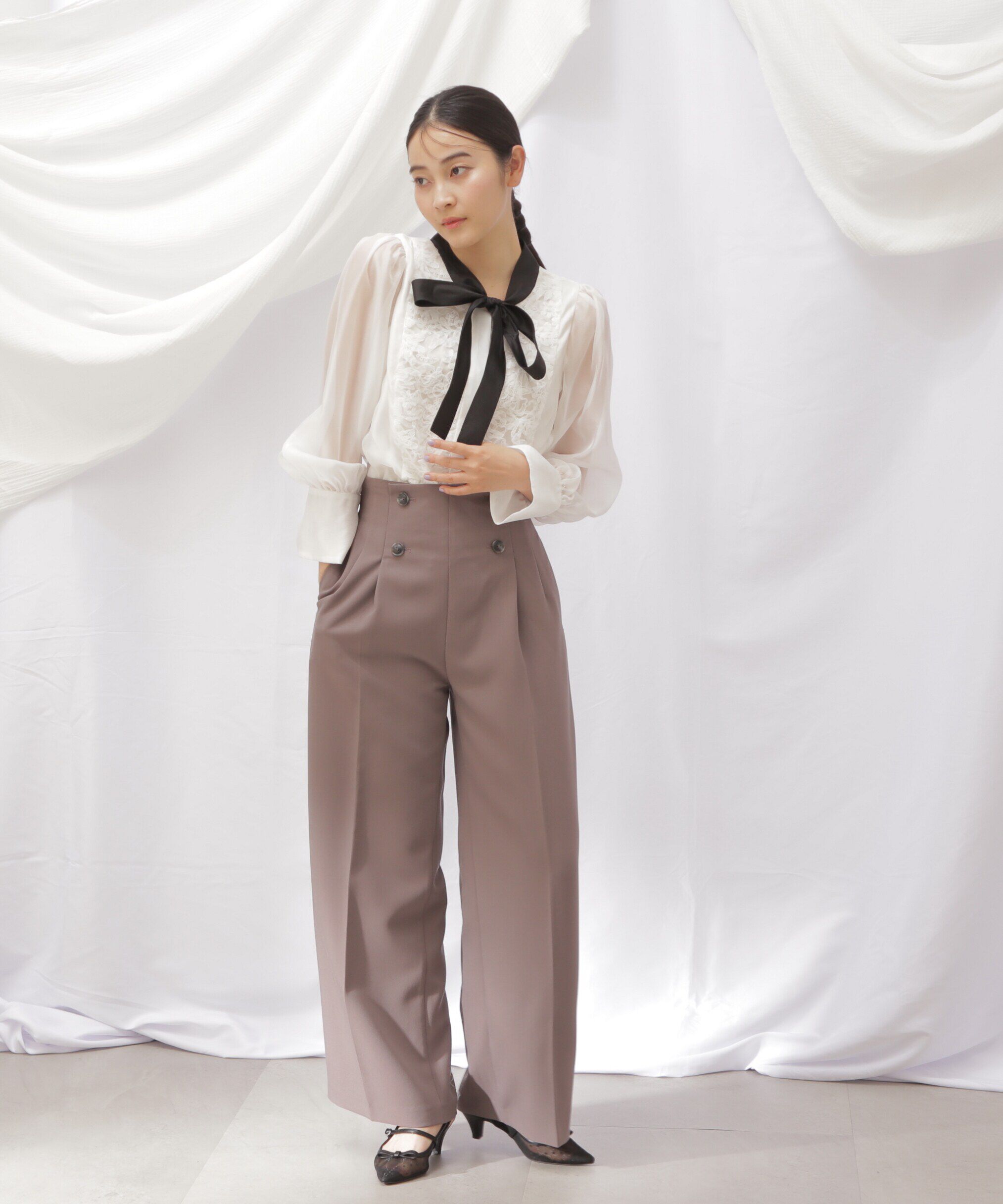  「スコッチ釦ワイドパンツ」|その他|