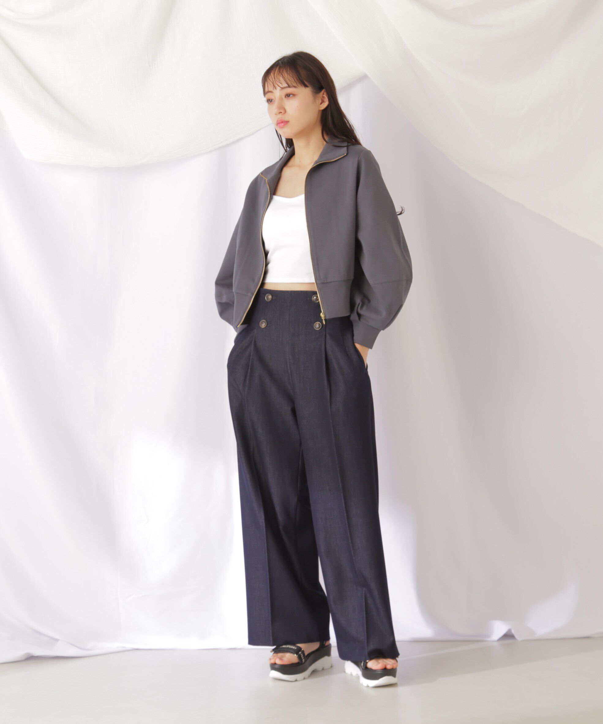  「スコッチ釦ワイドパンツ」|その他|