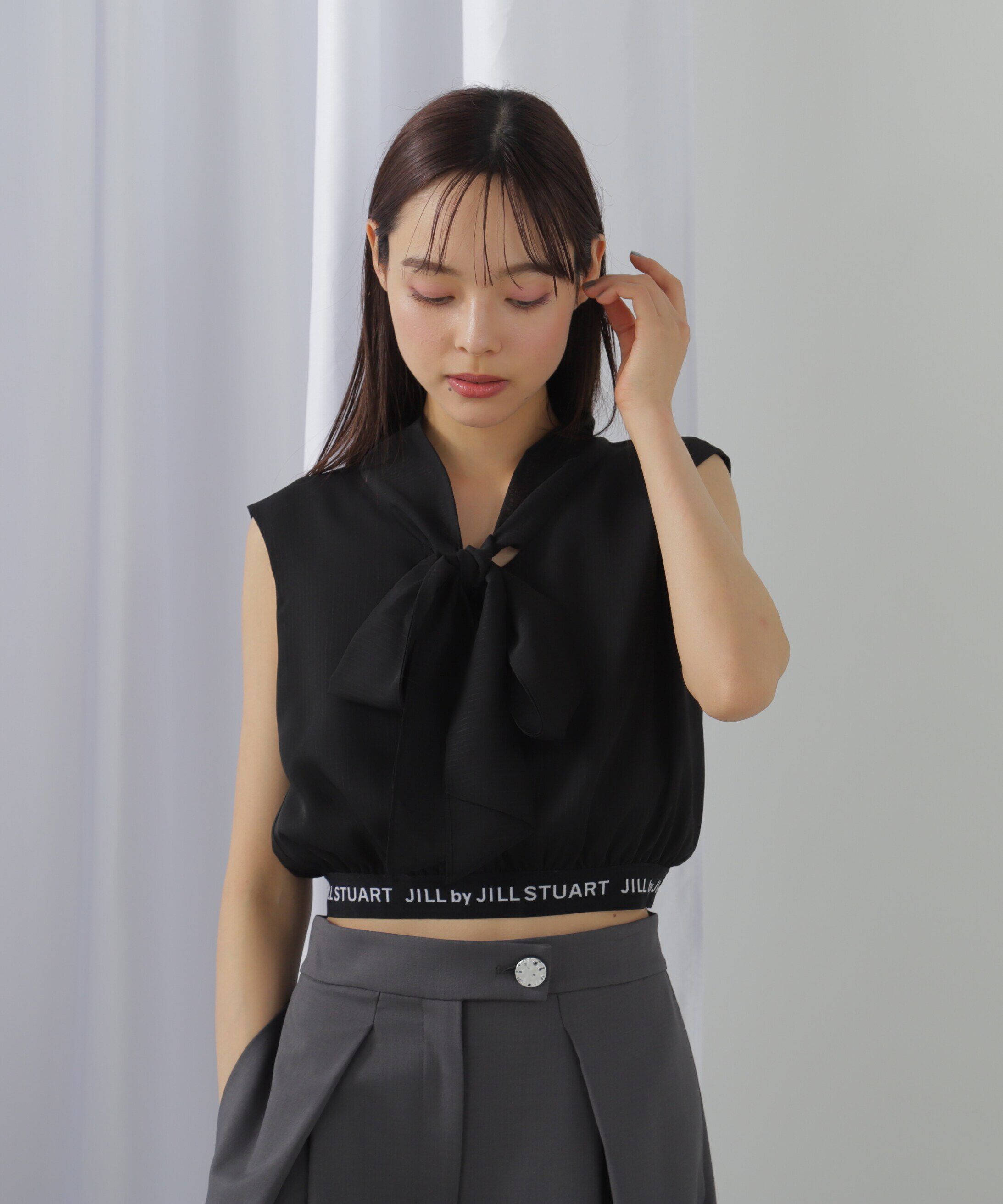  「シアーストライプボウタイブラウス」|シャツ・ブラウス|