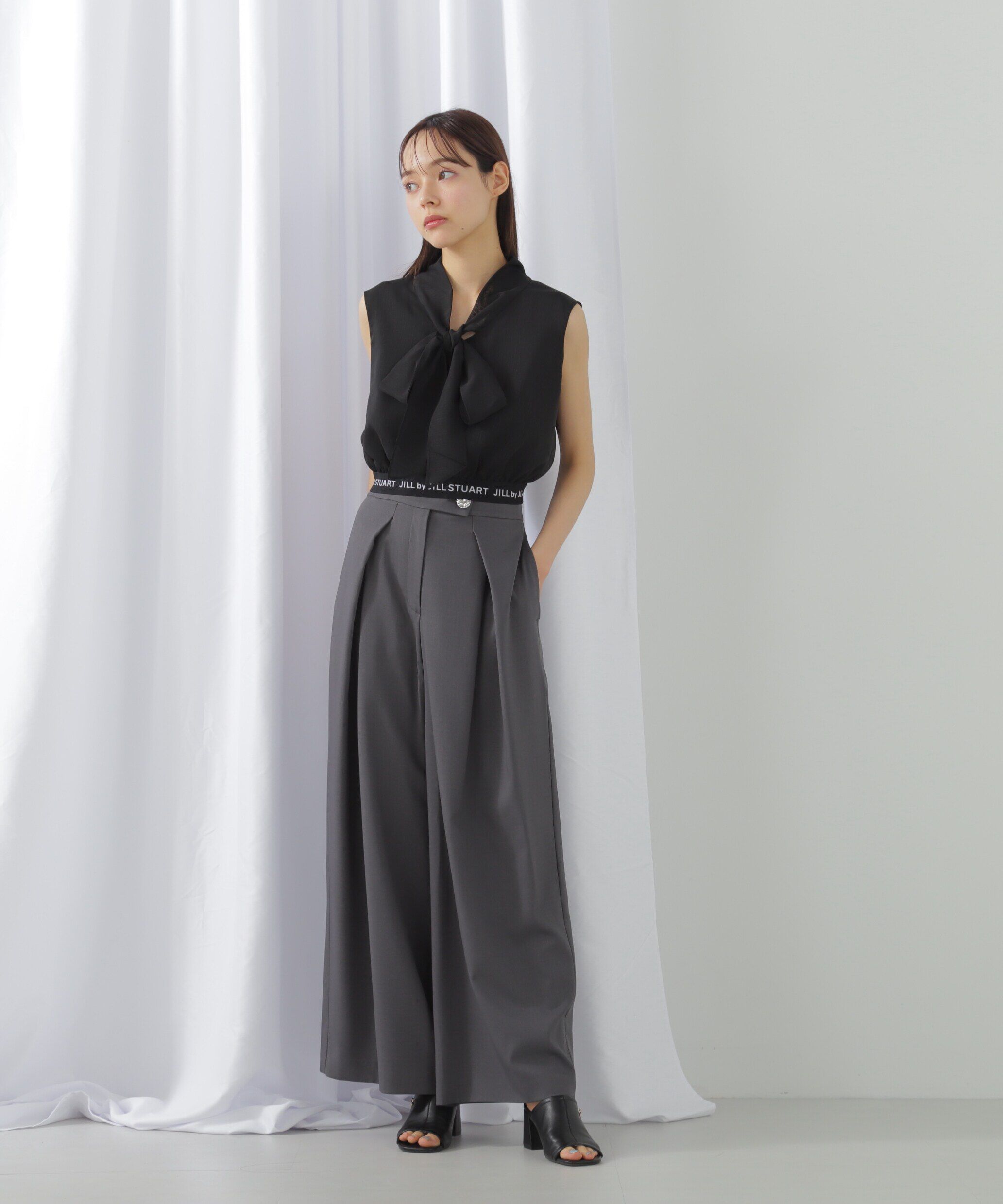  「シアーストライプボウタイブラウス」|シャツ・ブラウス|