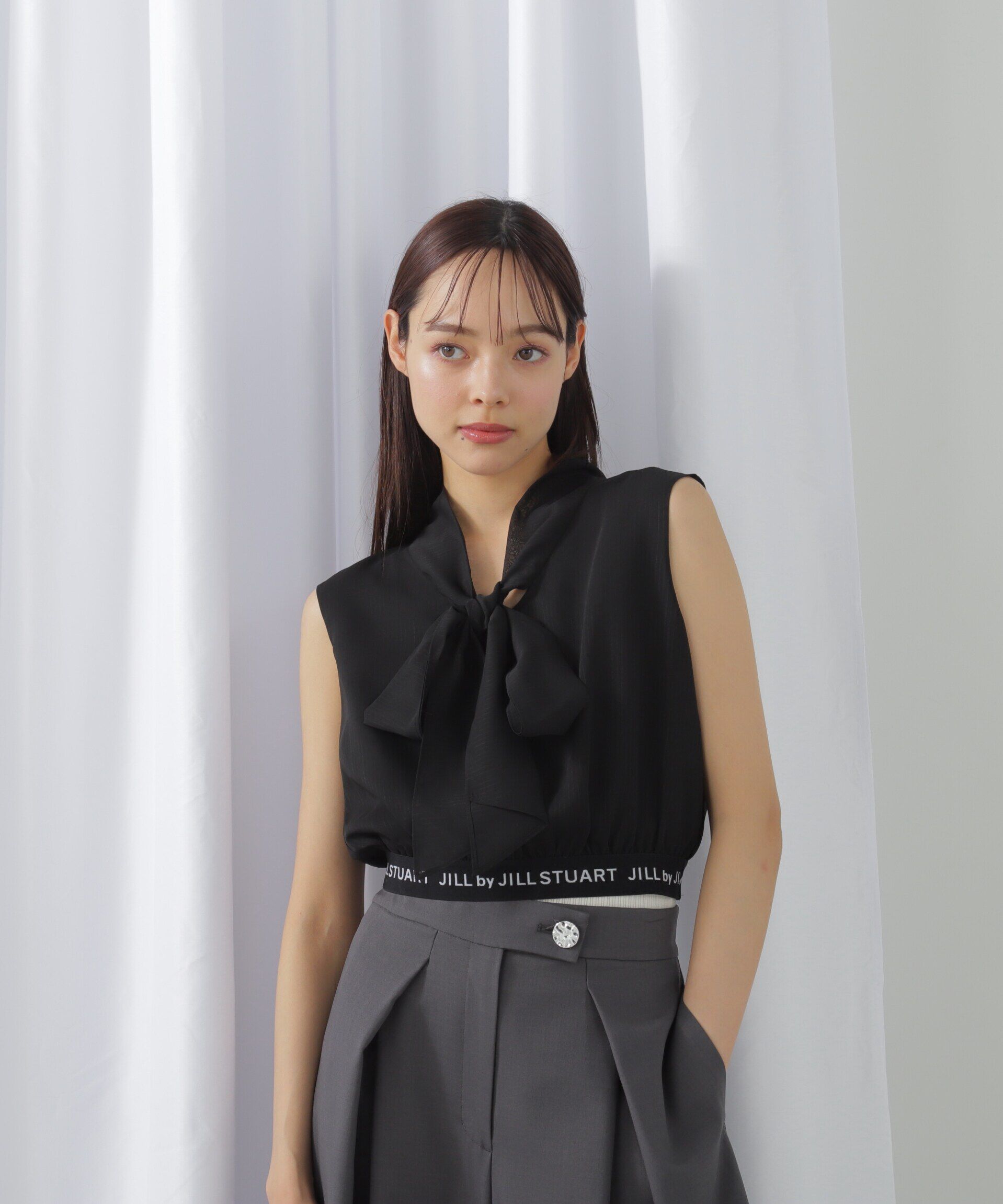  「シアーストライプボウタイブラウス」|シャツ・ブラウス|