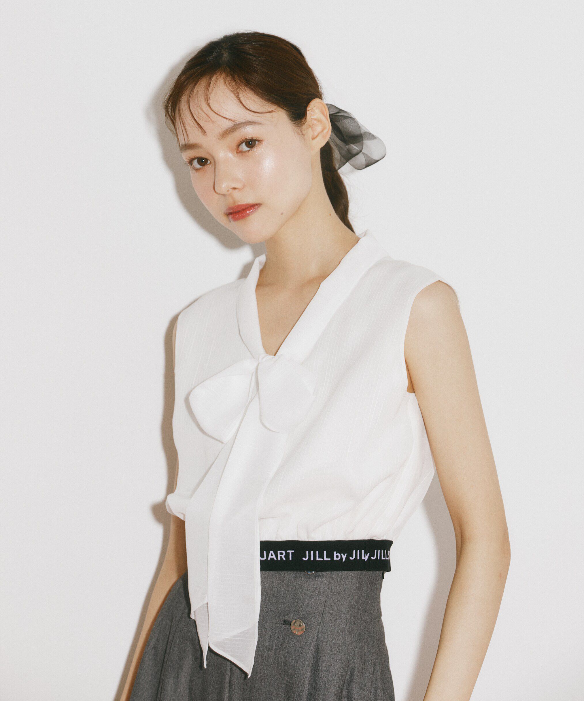  「シアーストライプボウタイブラウス」|シャツ・ブラウス|ホワイト