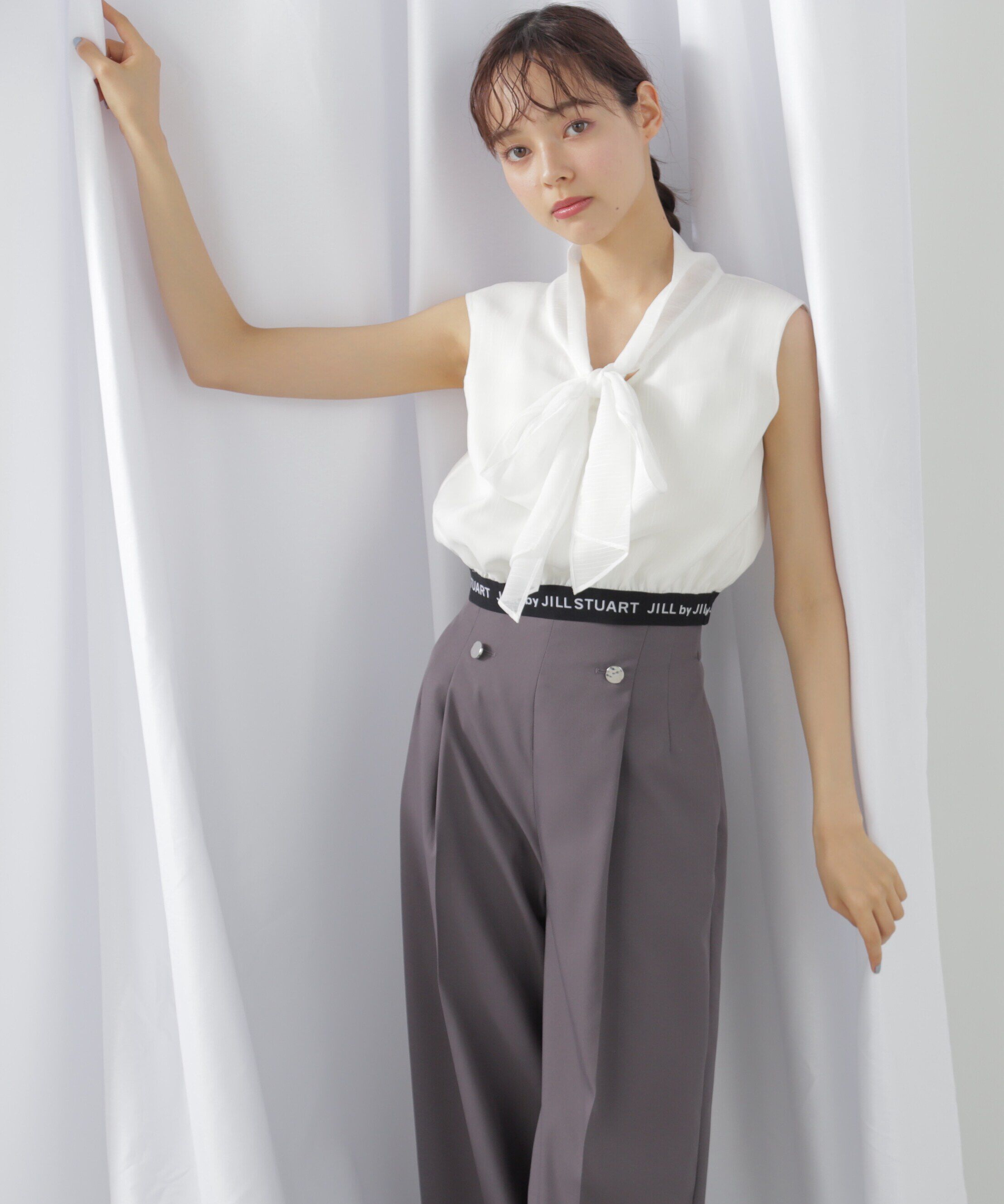  「シアーストライプボウタイブラウス」|シャツ・ブラウス|