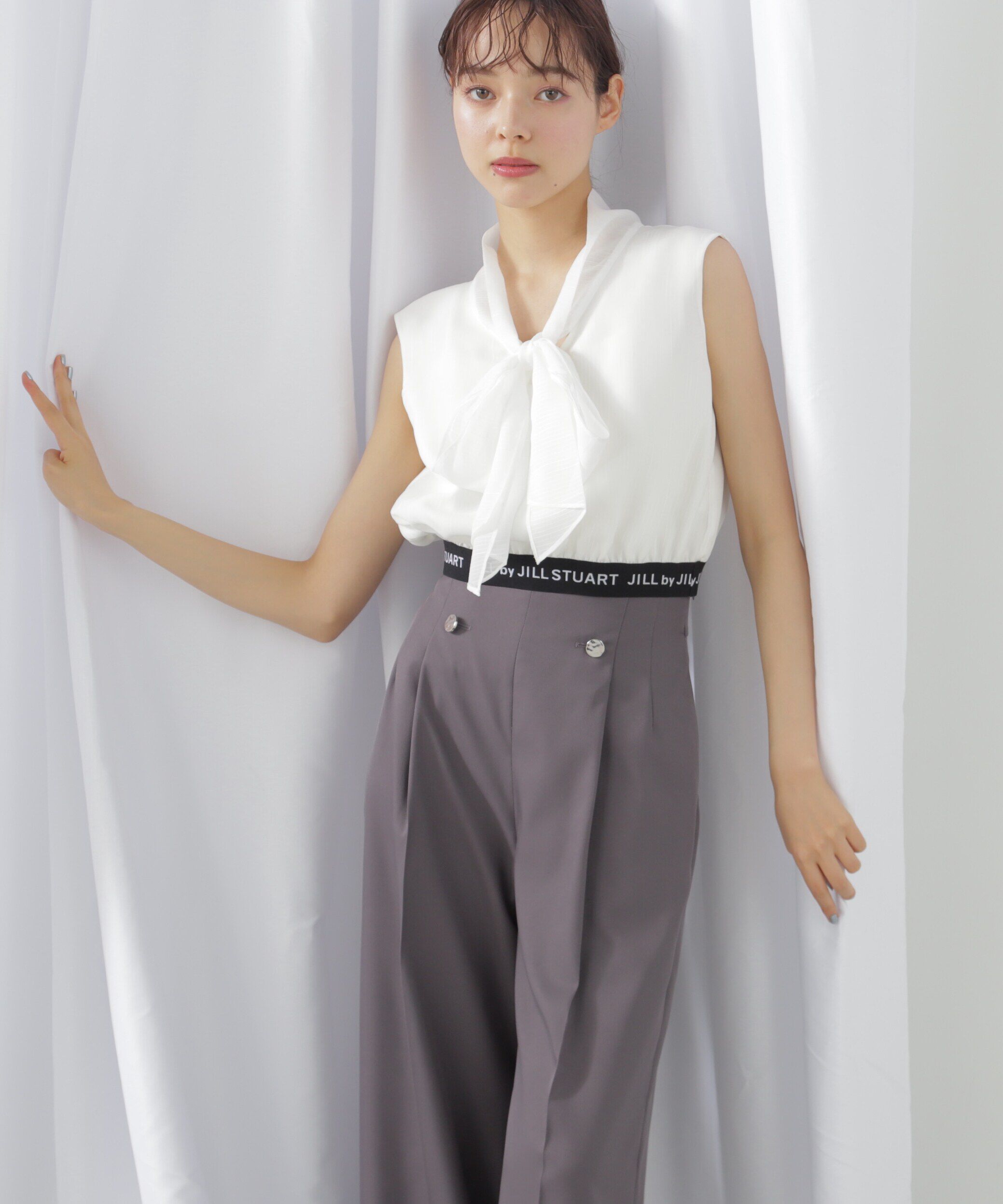  「シアーストライプボウタイブラウス」|シャツ・ブラウス|