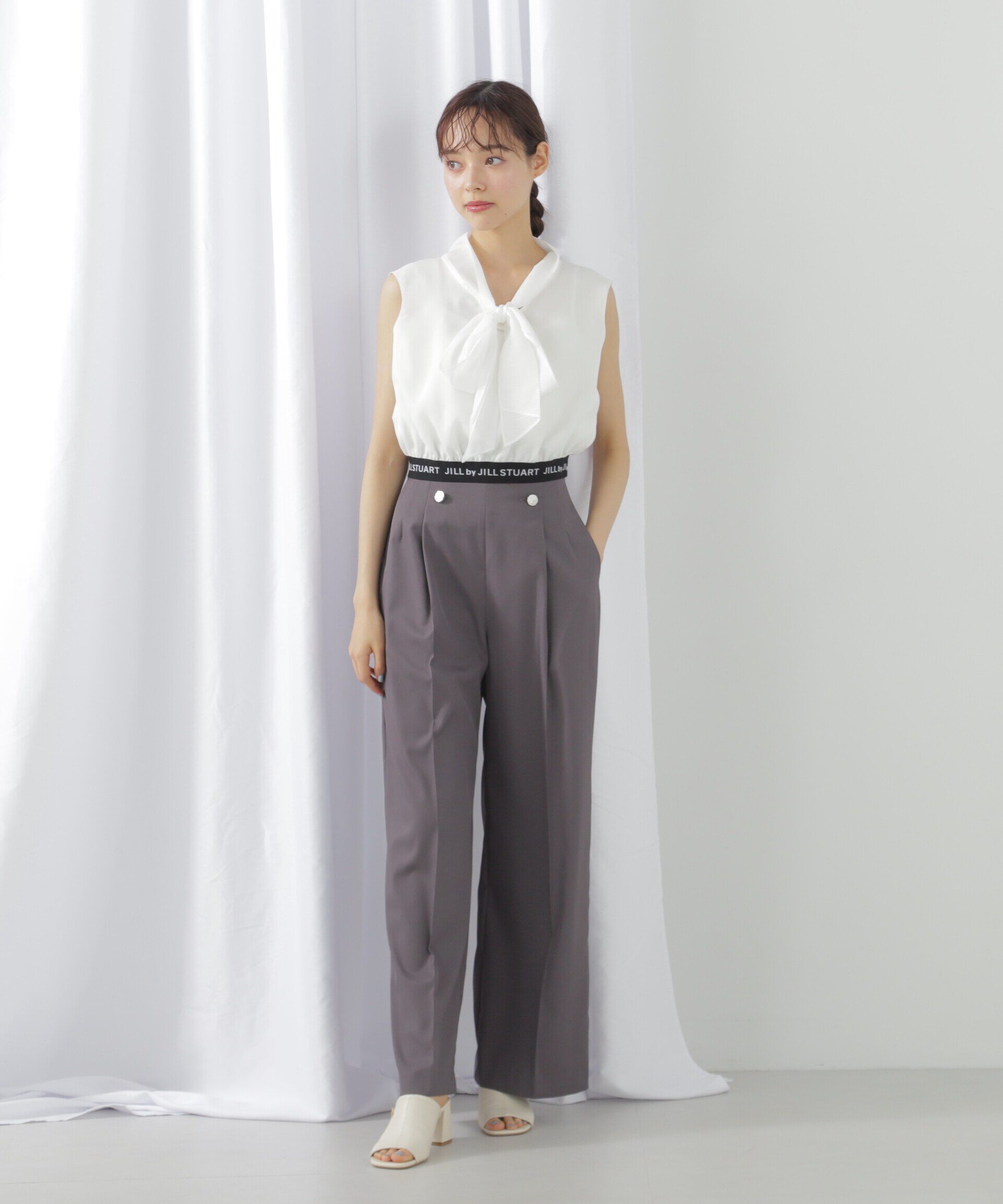  「シアーストライプボウタイブラウス」|シャツ・ブラウス|