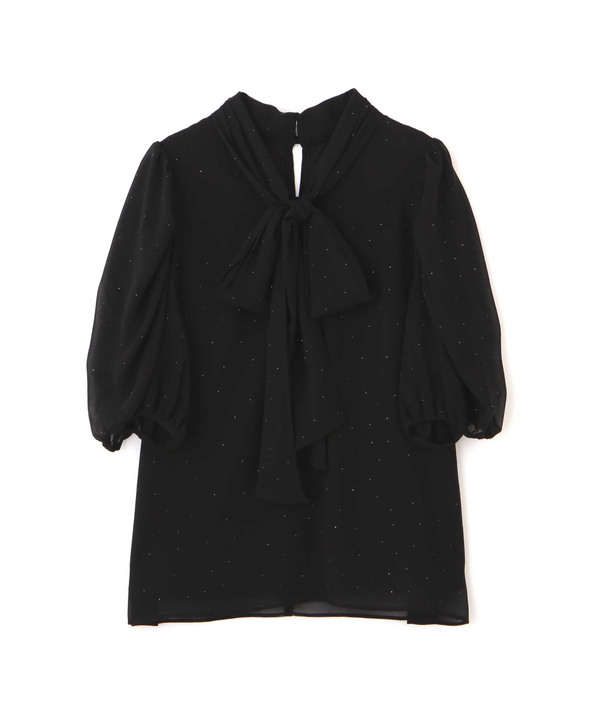  「メタルドットシフォンボウタイブラウス」|シャツ・ブラウス|