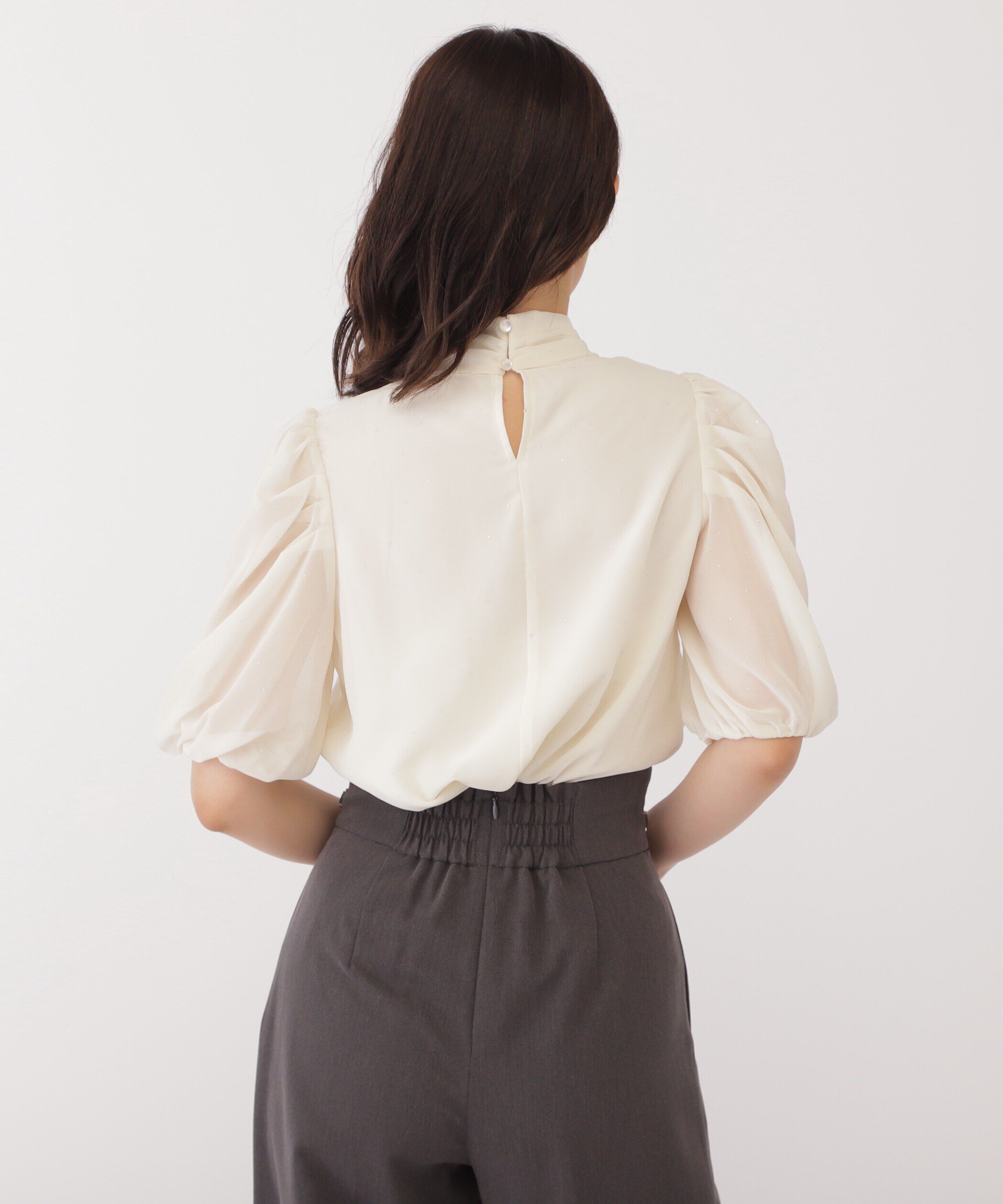  「メタルドットシフォンボウタイブラウス」|シャツ・ブラウス|