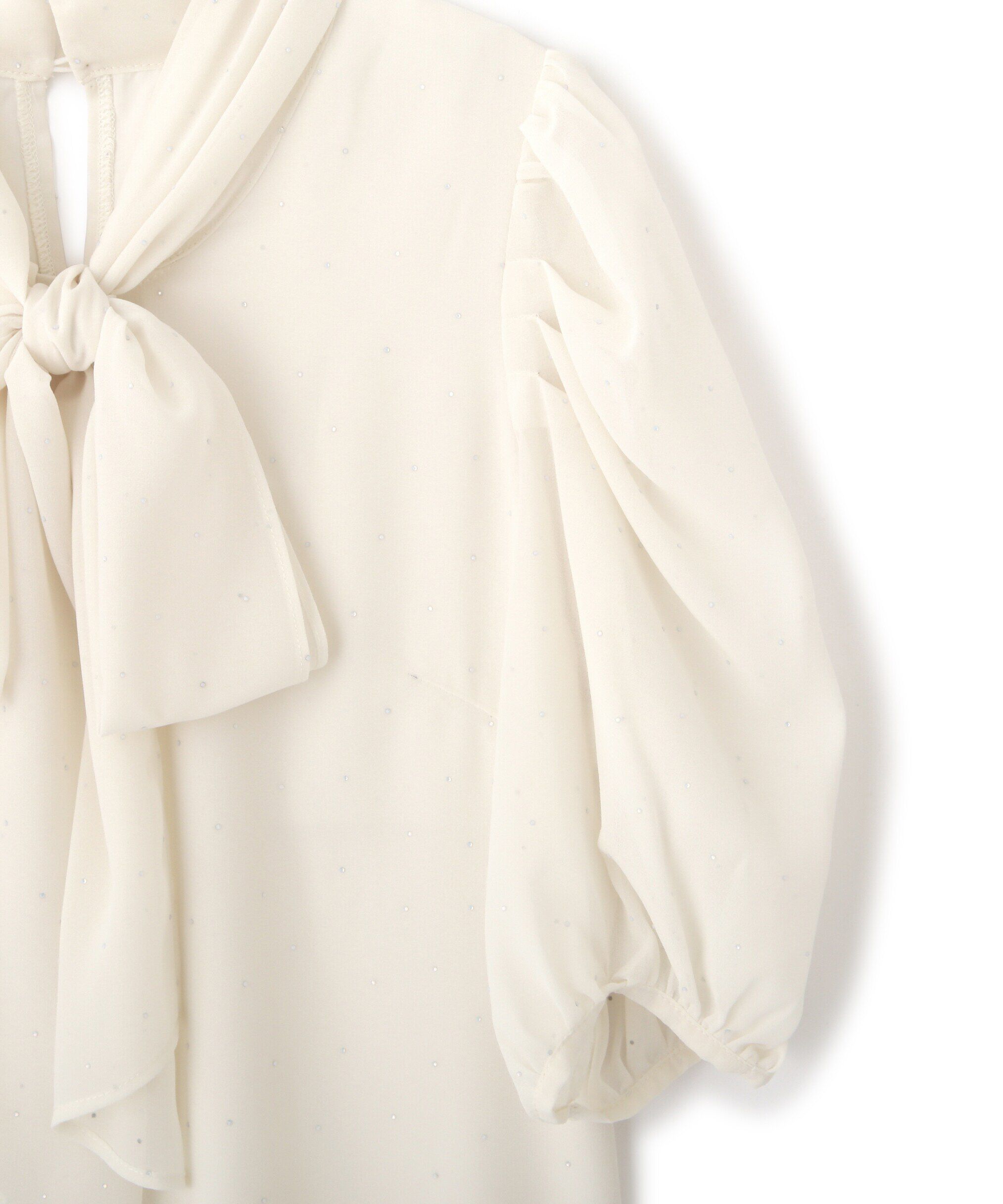  「メタルドットシフォンボウタイブラウス」|シャツ・ブラウス|