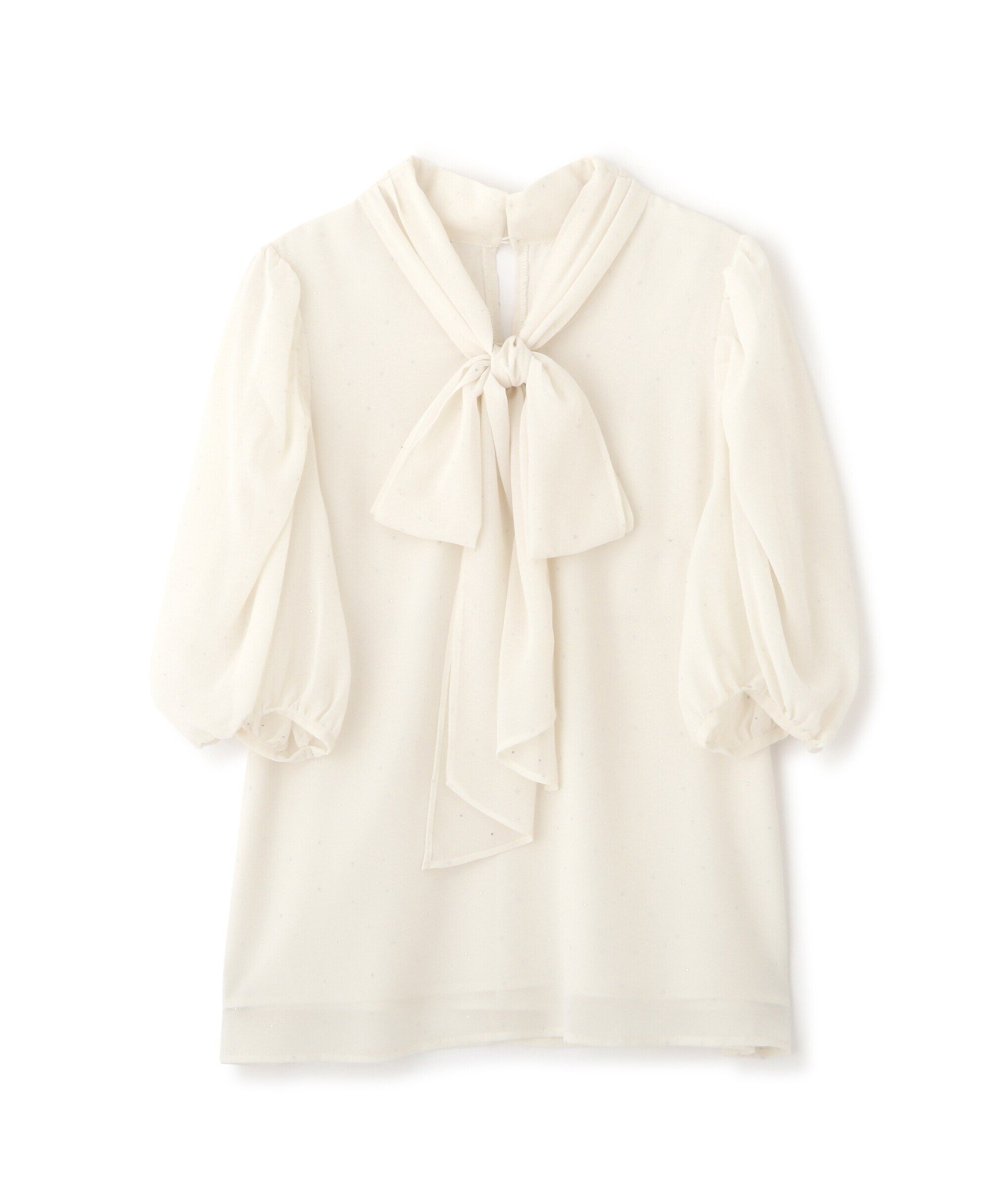  「メタルドットシフォンボウタイブラウス」|シャツ・ブラウス|