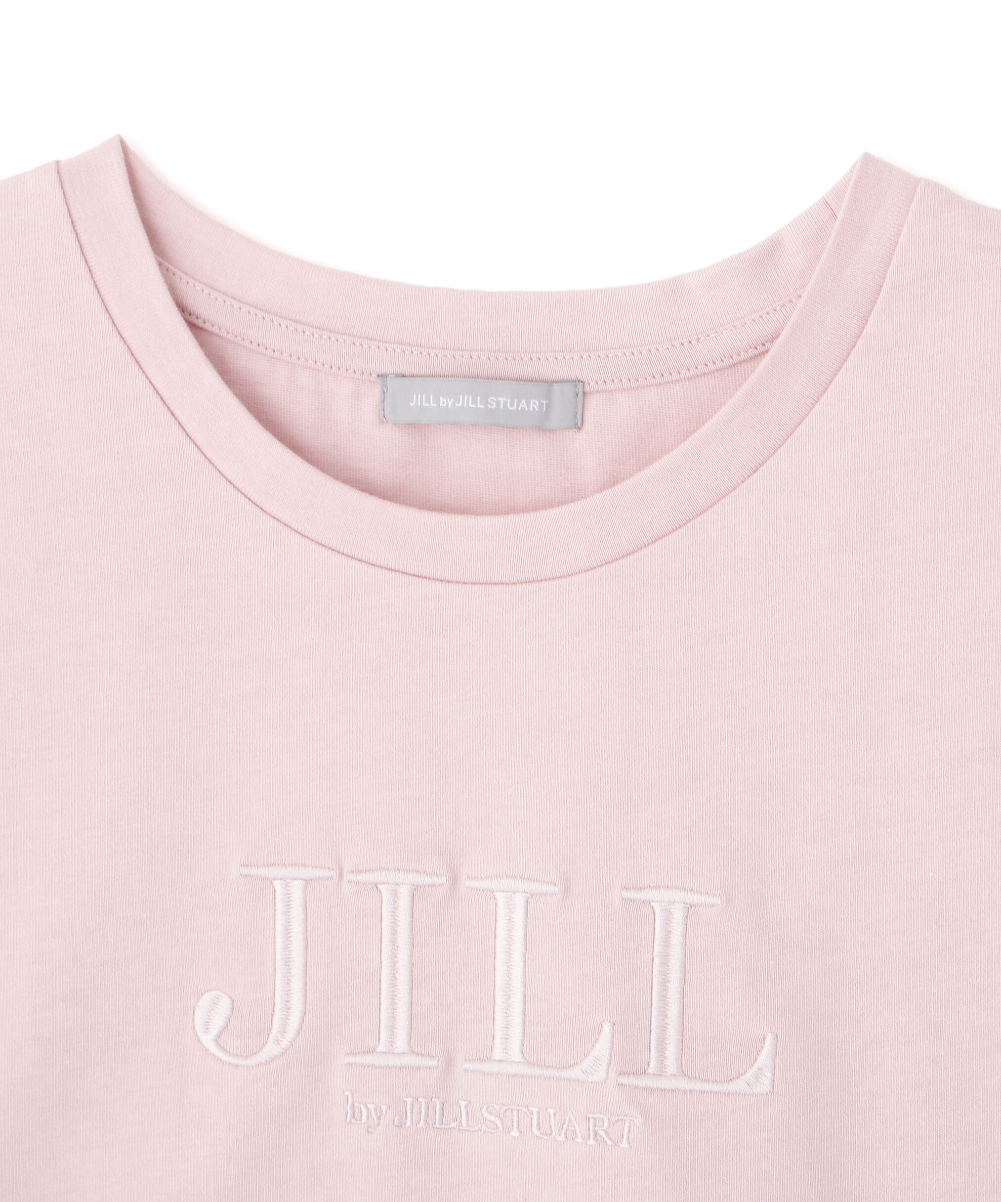  「ショート丈刺繍ロゴTシャツオーガニックコットン」|Tシャツ・カットソー|