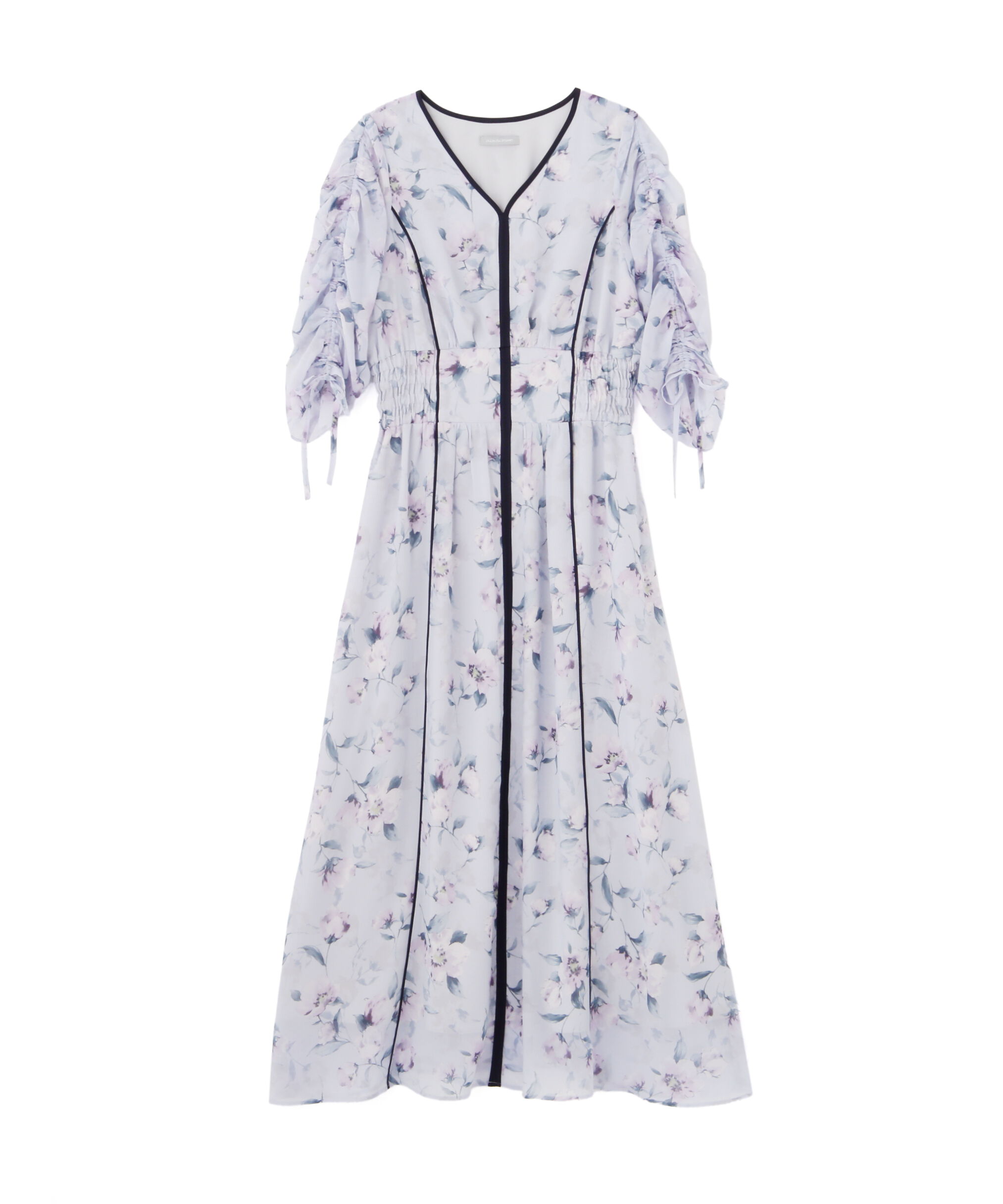  「フラワープリントバイカラーワンピース」|ワンピース|