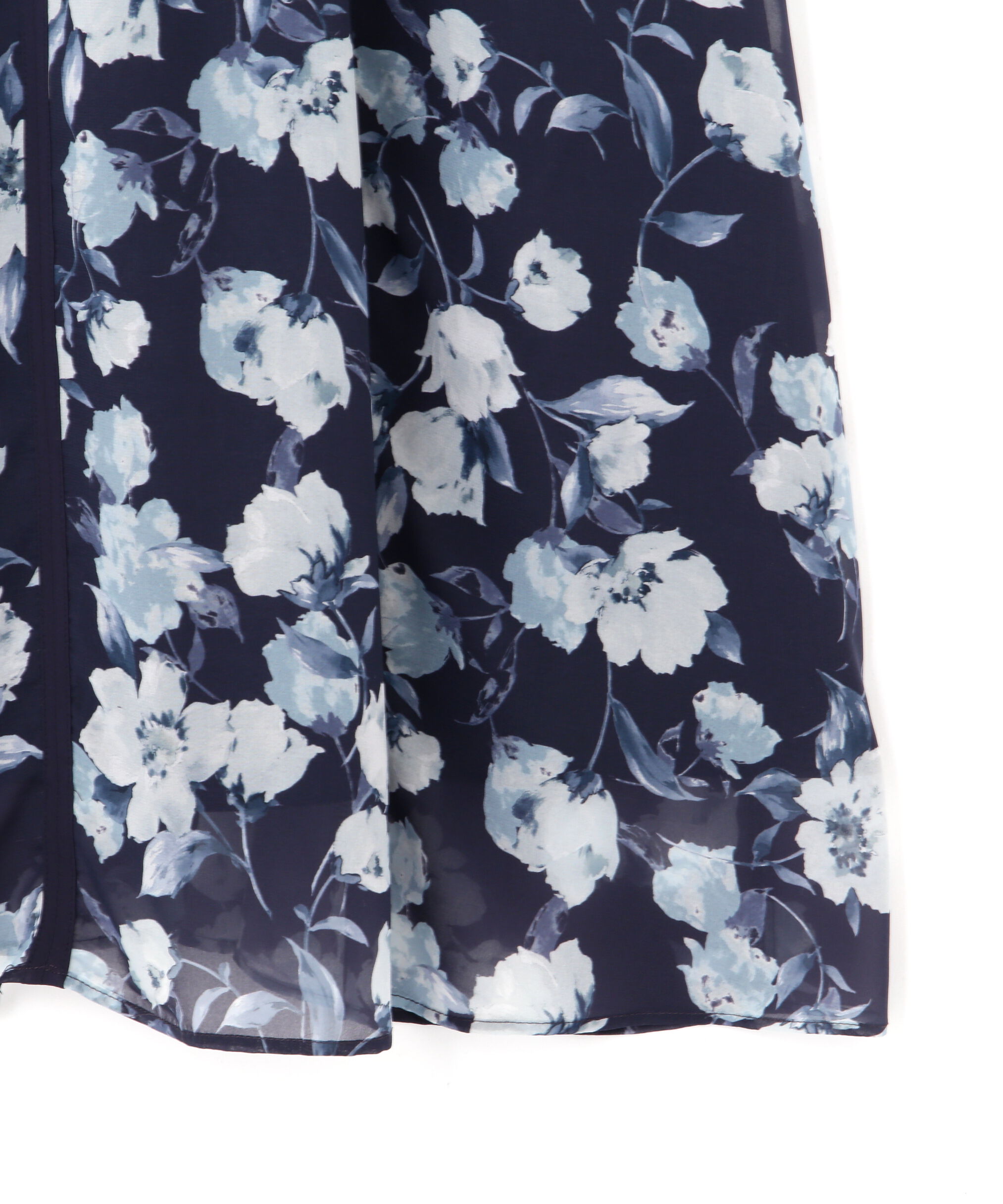  「フラワープリントバイカラーワンピース」|ワンピース|