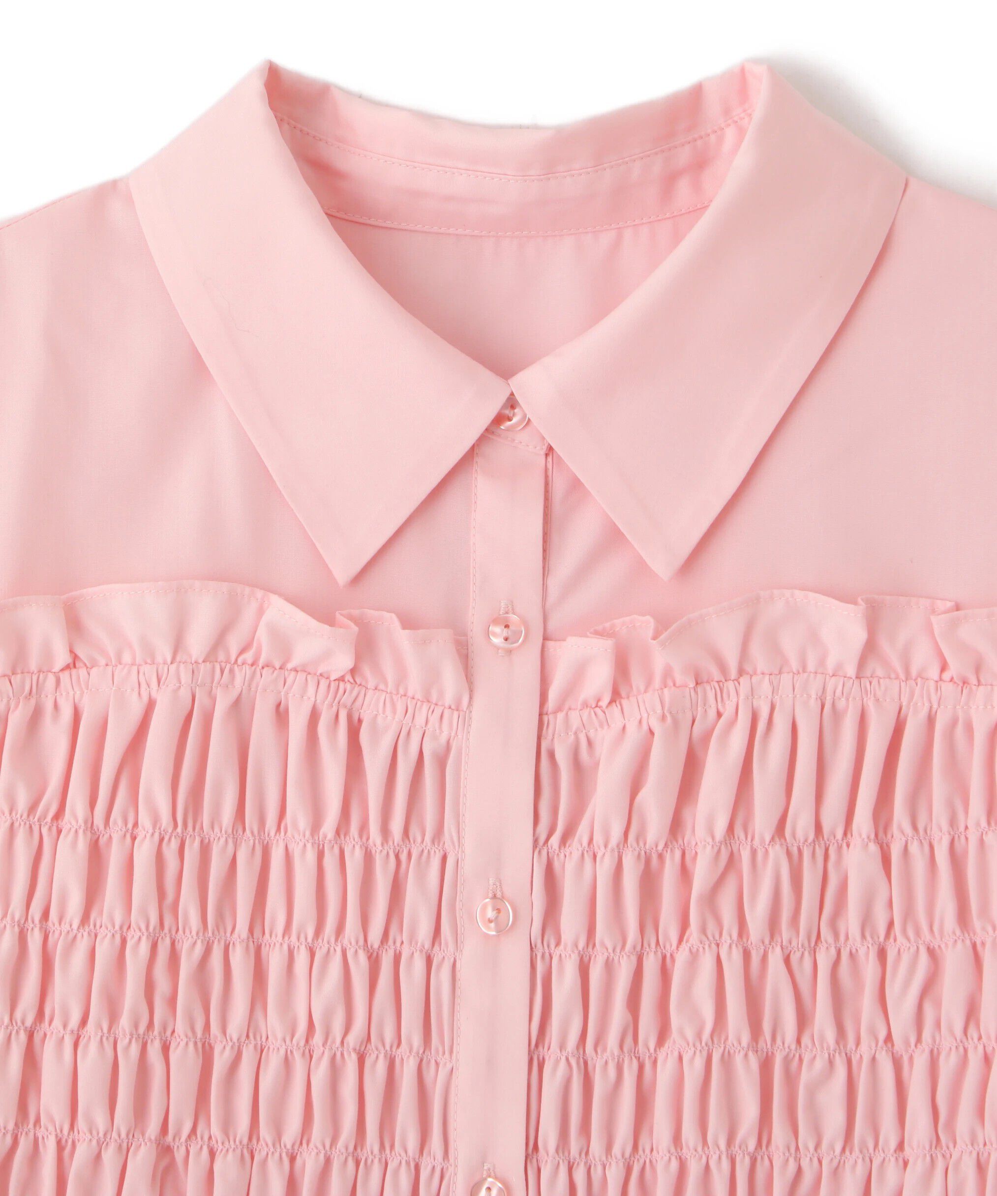  「ビスチェ風シャーリングブラウス」|シャツ・ブラウス|