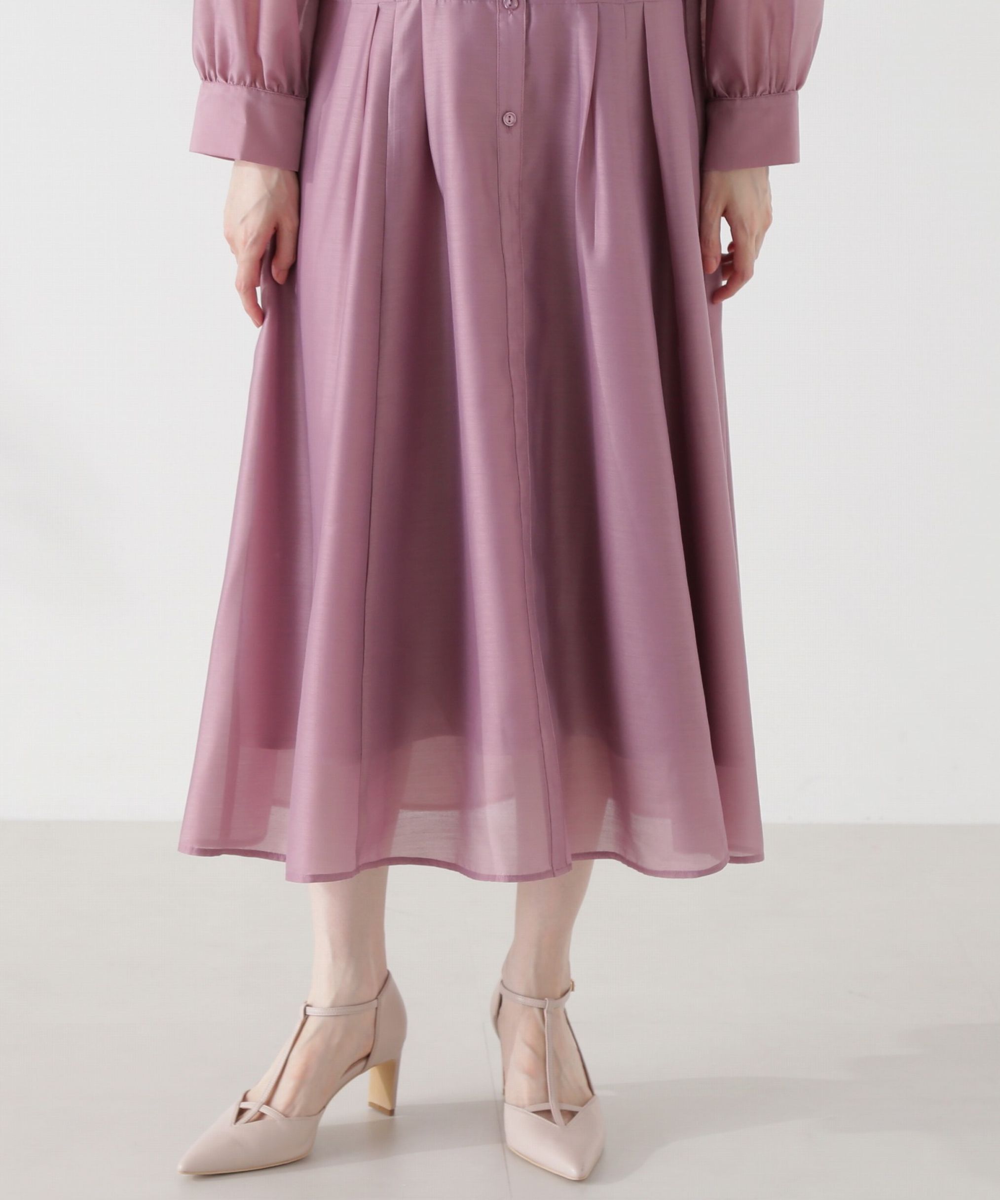 PROPORTION BODY DRESSING「切り替えタックシャツワンピース24AW」|ワンピース|