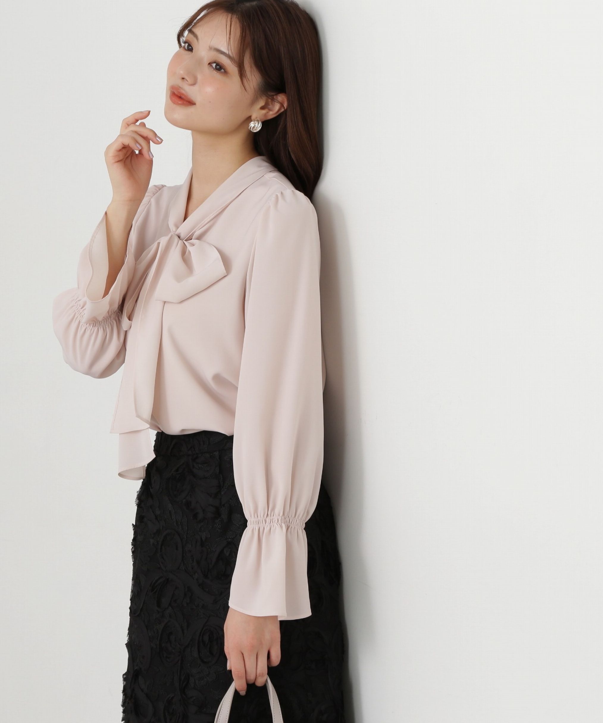 PROPORTION BODY DRESSING「ボウタイリボンブラウス」|シャツ・ブラウス|ピンク