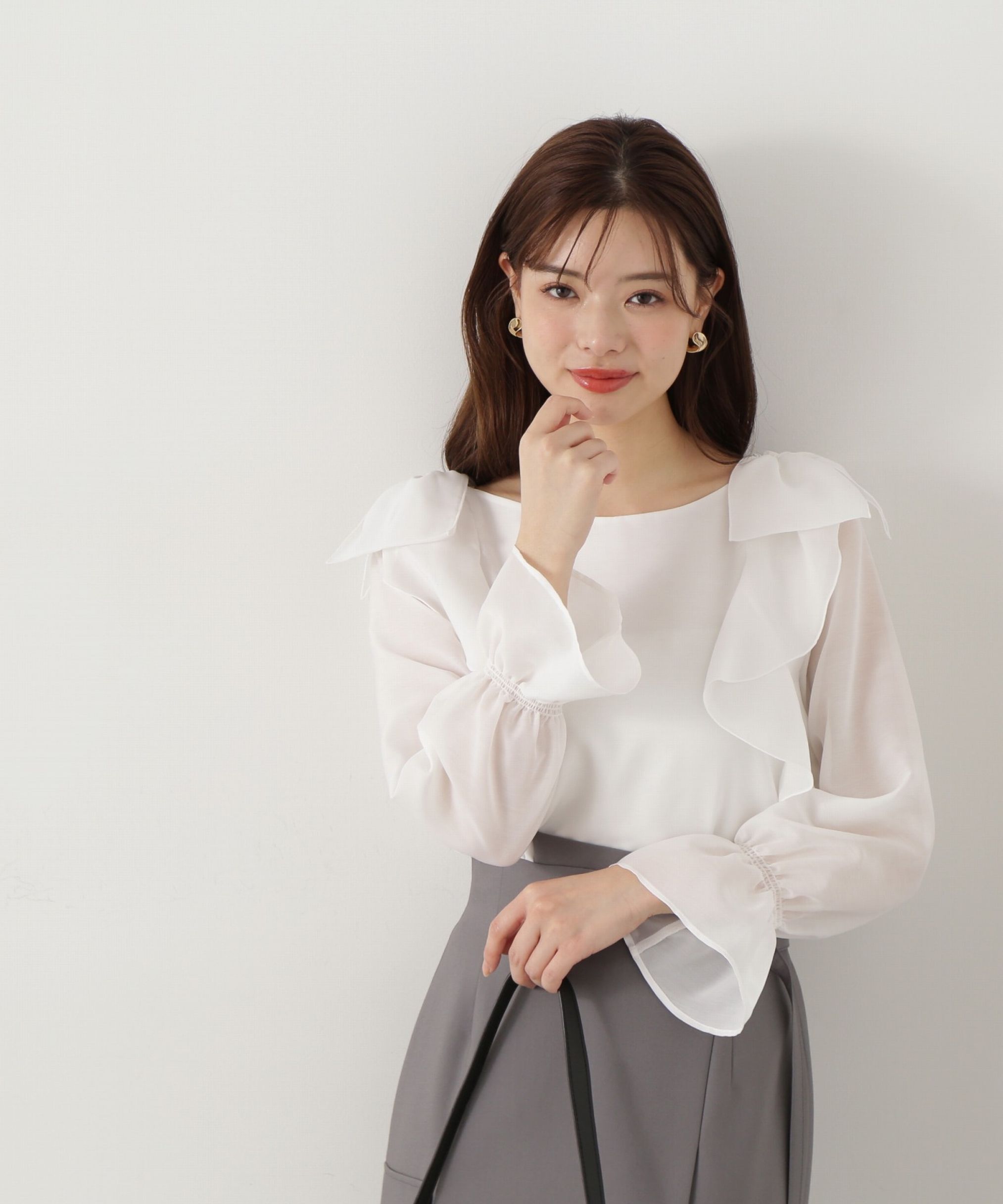 PROPORTION BODY DRESSING「リボンラッフルブラウス」|シャツ・ブラウス|