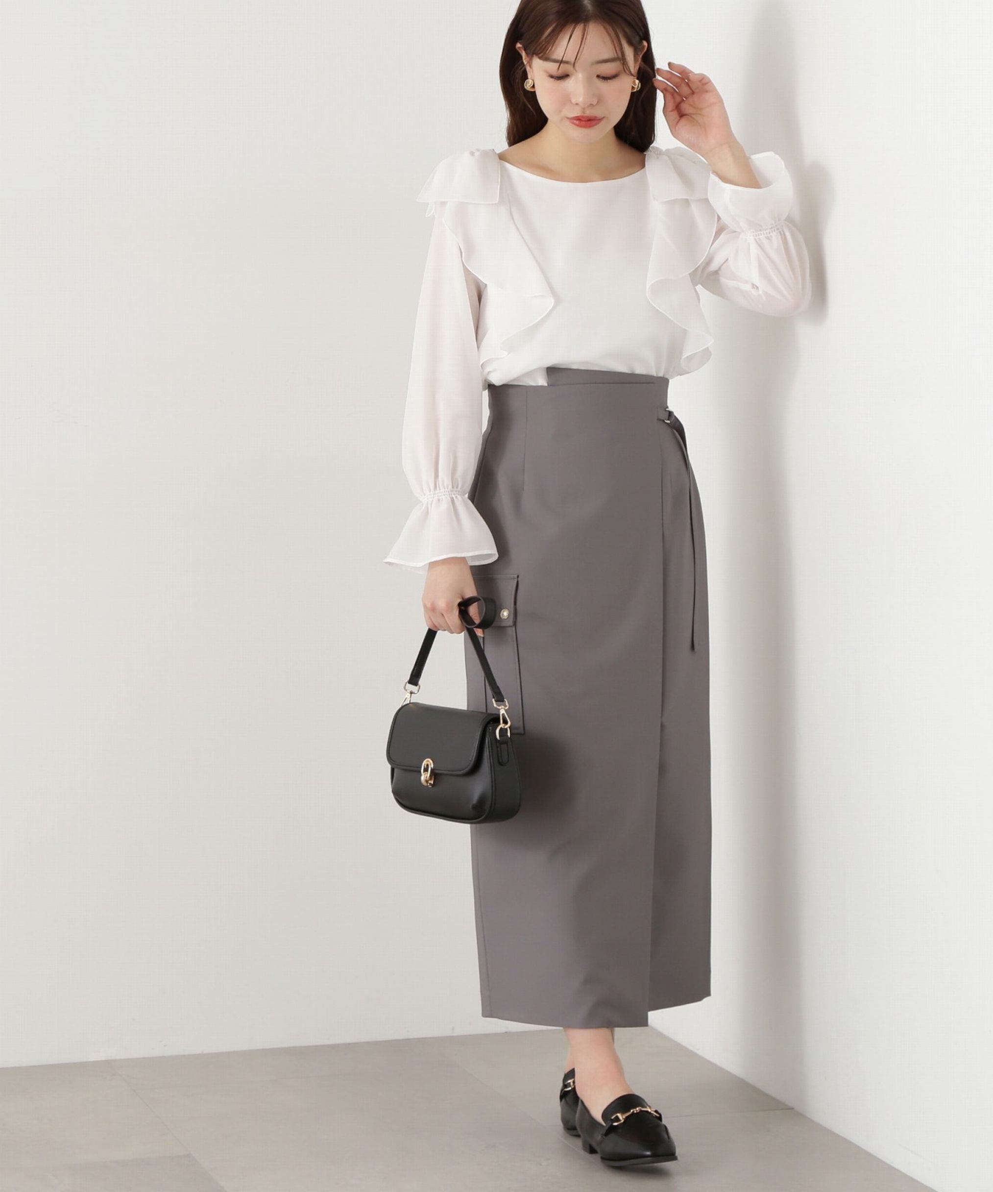 PROPORTION BODY DRESSING「リボンラッフルブラウス」|シャツ・ブラウス|