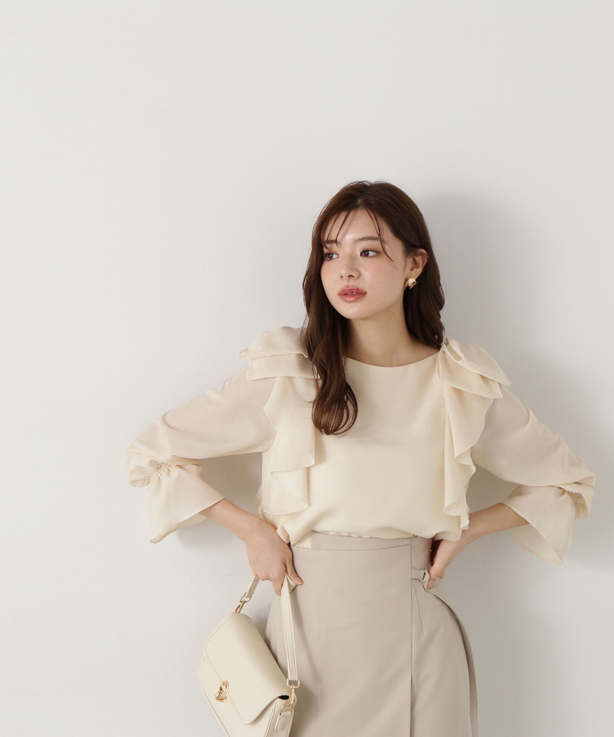 PROPORTION BODY DRESSING「リボンラッフルブラウス」|シャツ・ブラウス|