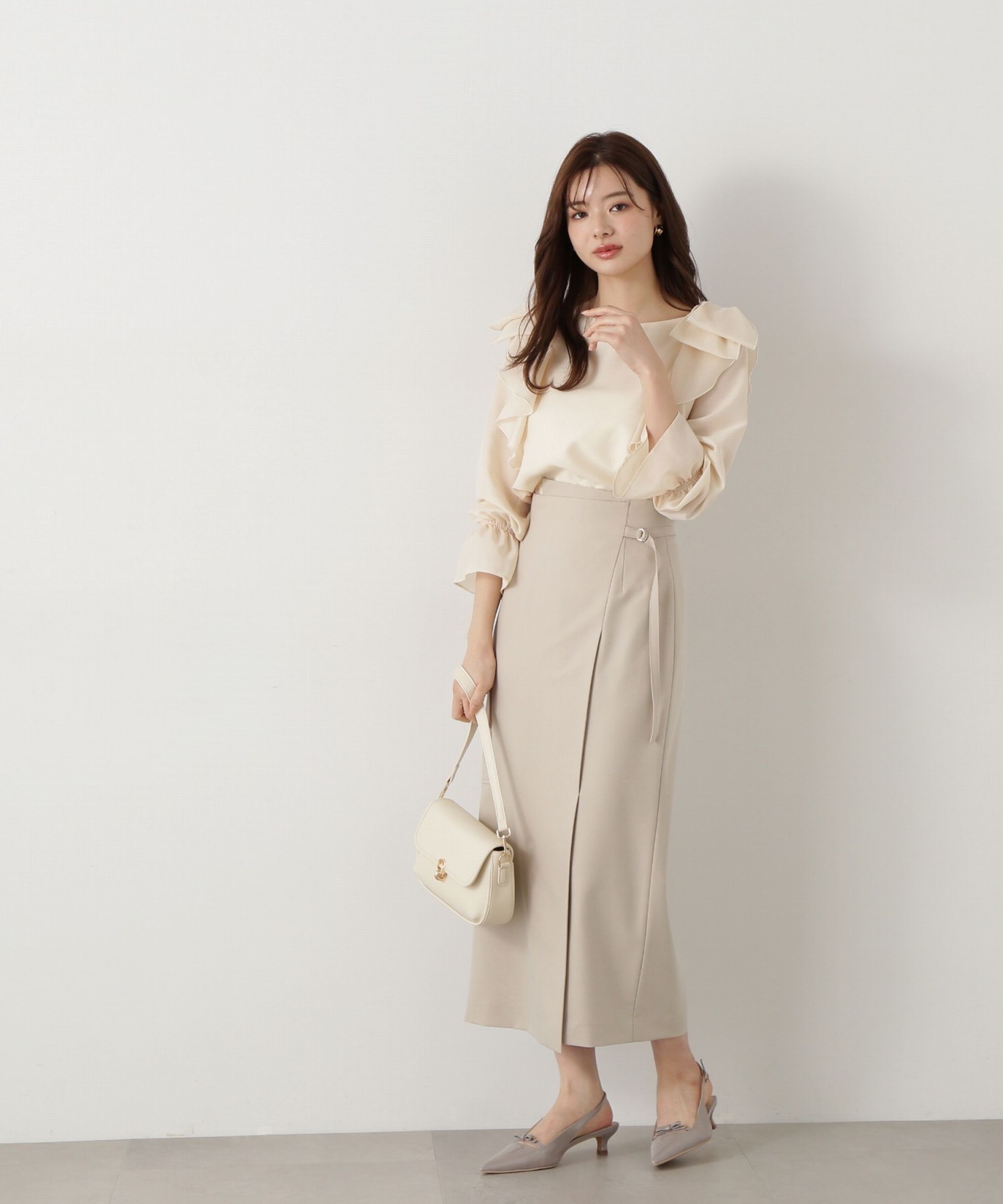 PROPORTION BODY DRESSING「リボンラッフルブラウス」|シャツ・ブラウス|