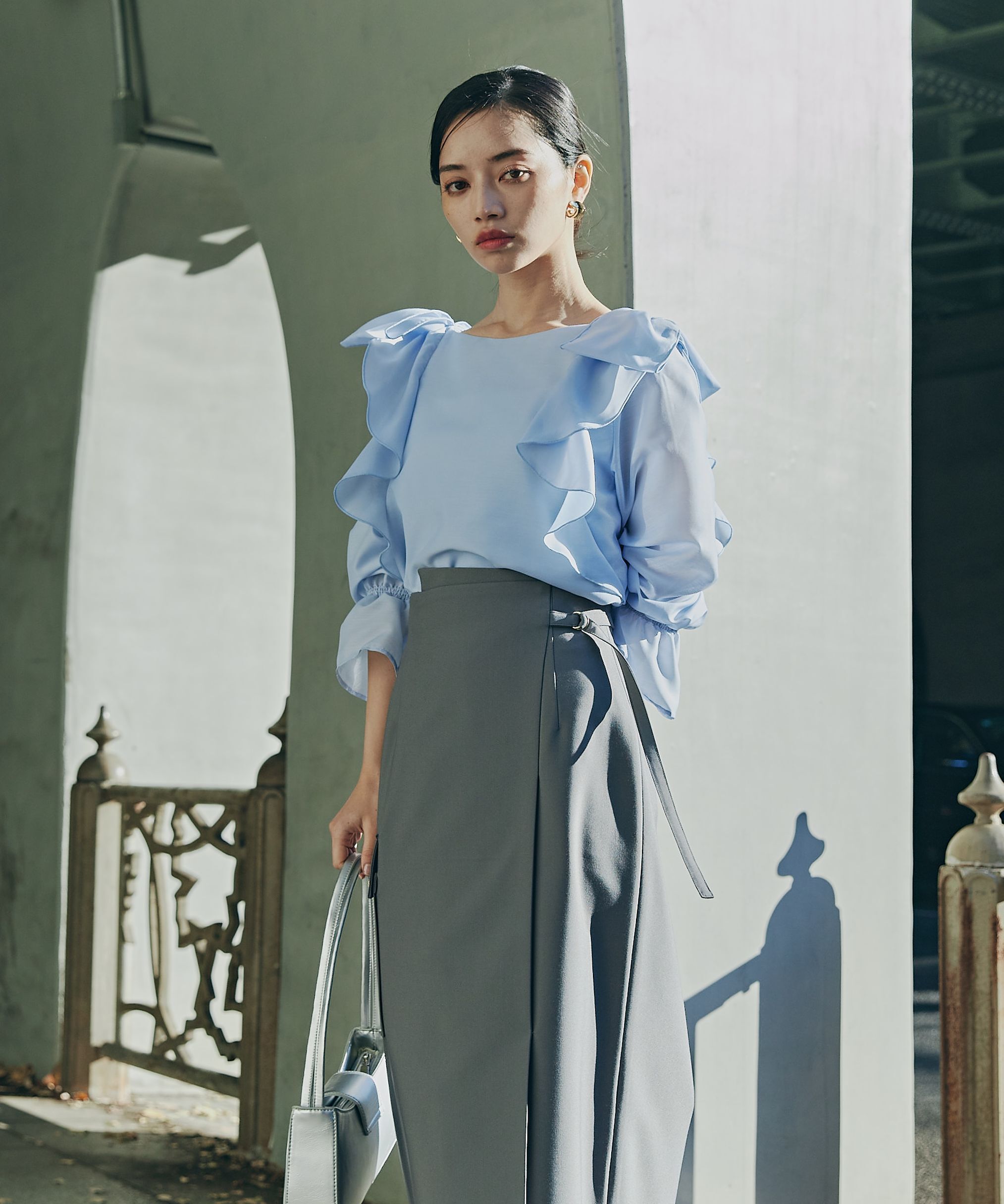 PROPORTION BODY DRESSING「リボンラッフルブラウス」|シャツ・ブラウス|