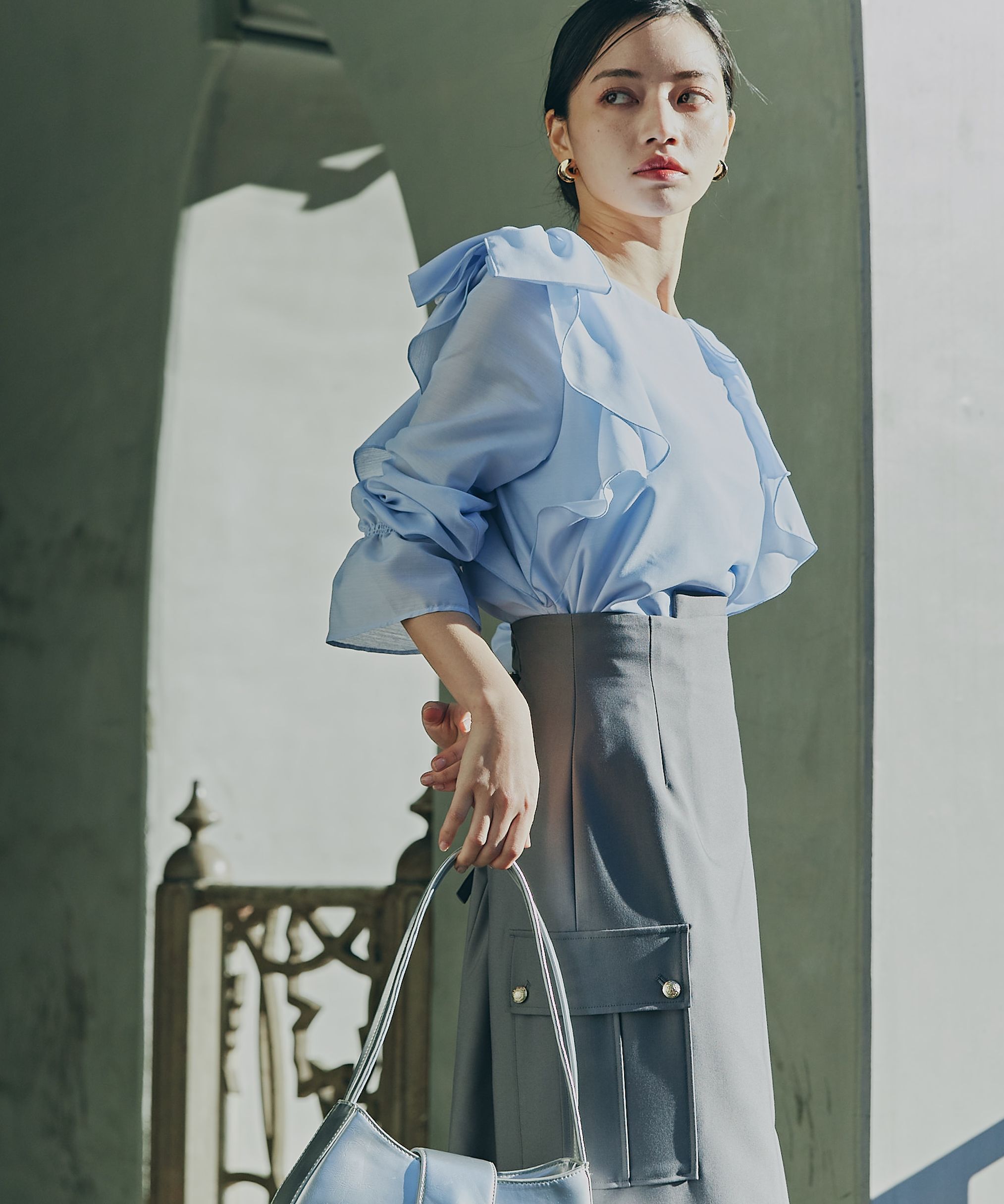 PROPORTION BODY DRESSING「リボンラッフルブラウス」|シャツ・ブラウス|