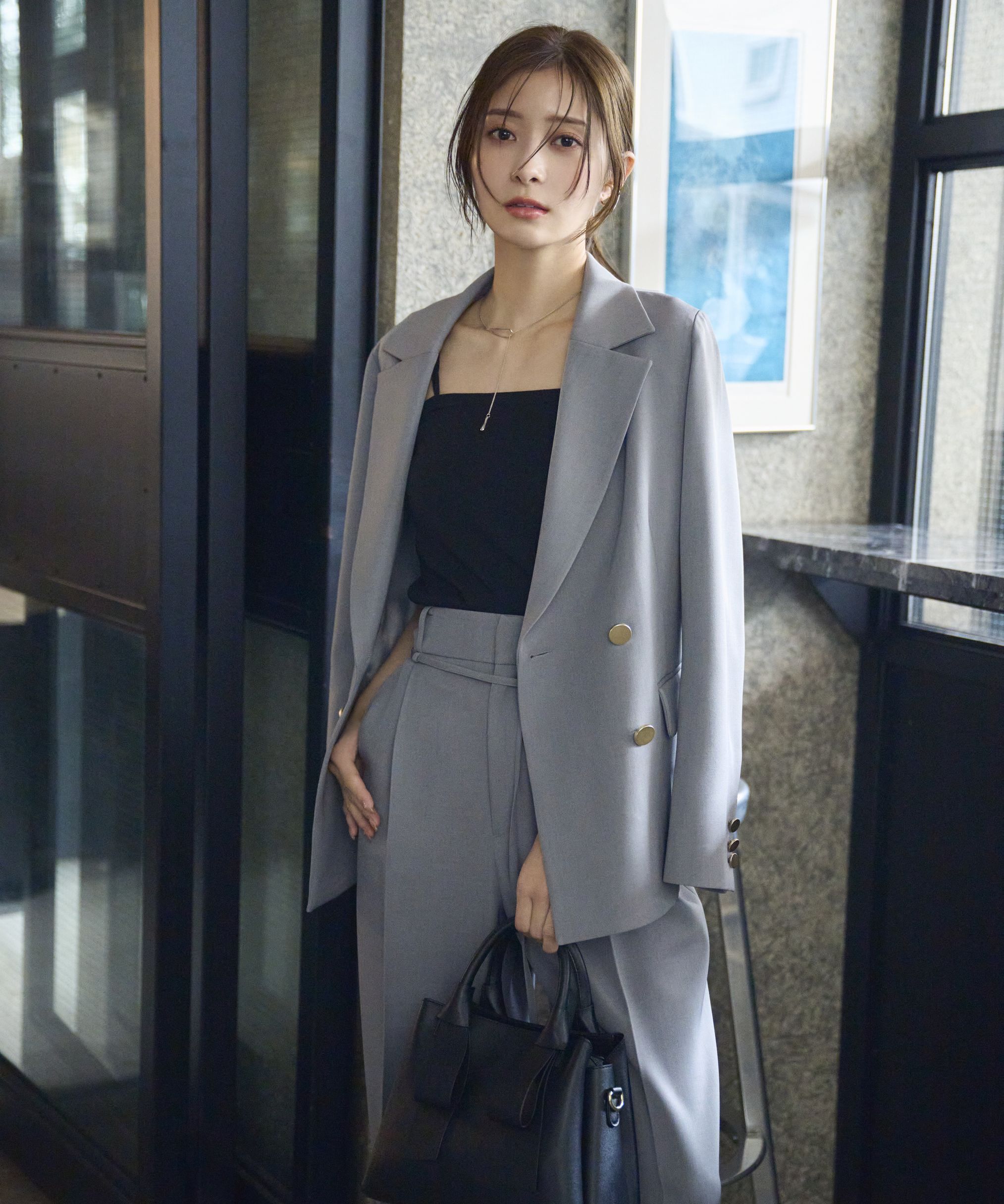 PROPORTION BODY DRESSING「セットアップダブルテーラードジャケット」|その他|グレー