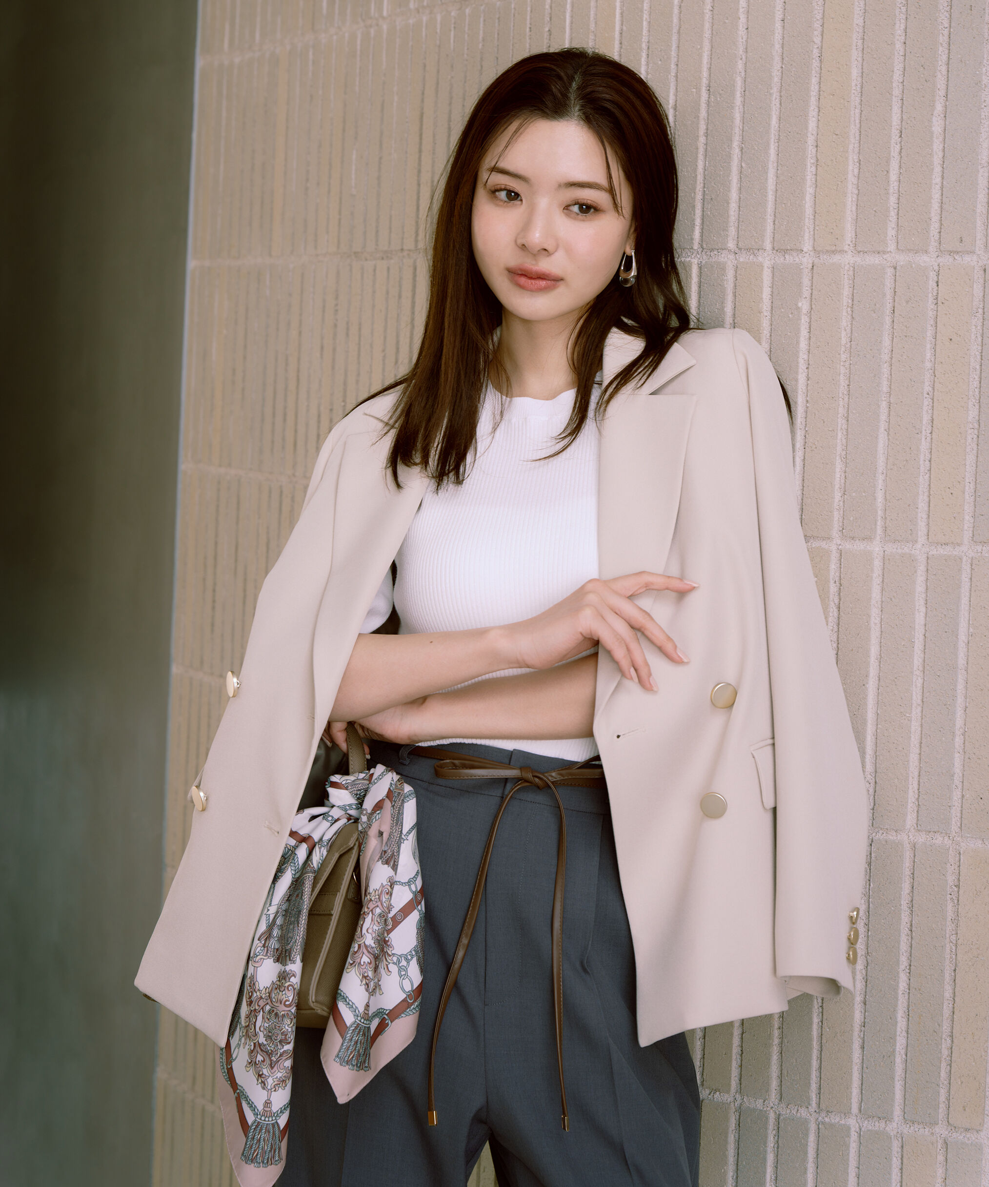 PROPORTION BODY DRESSING「セットアップダブルテーラードジャケット」|その他|ベージュ