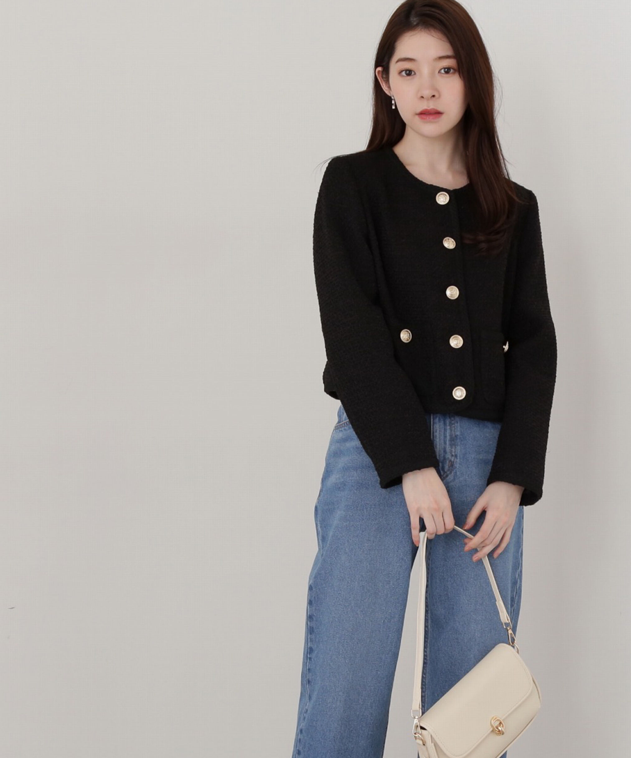 PROPORTION BODY DRESSING「ツイードジャケット」|ブルゾン・スタジャン|