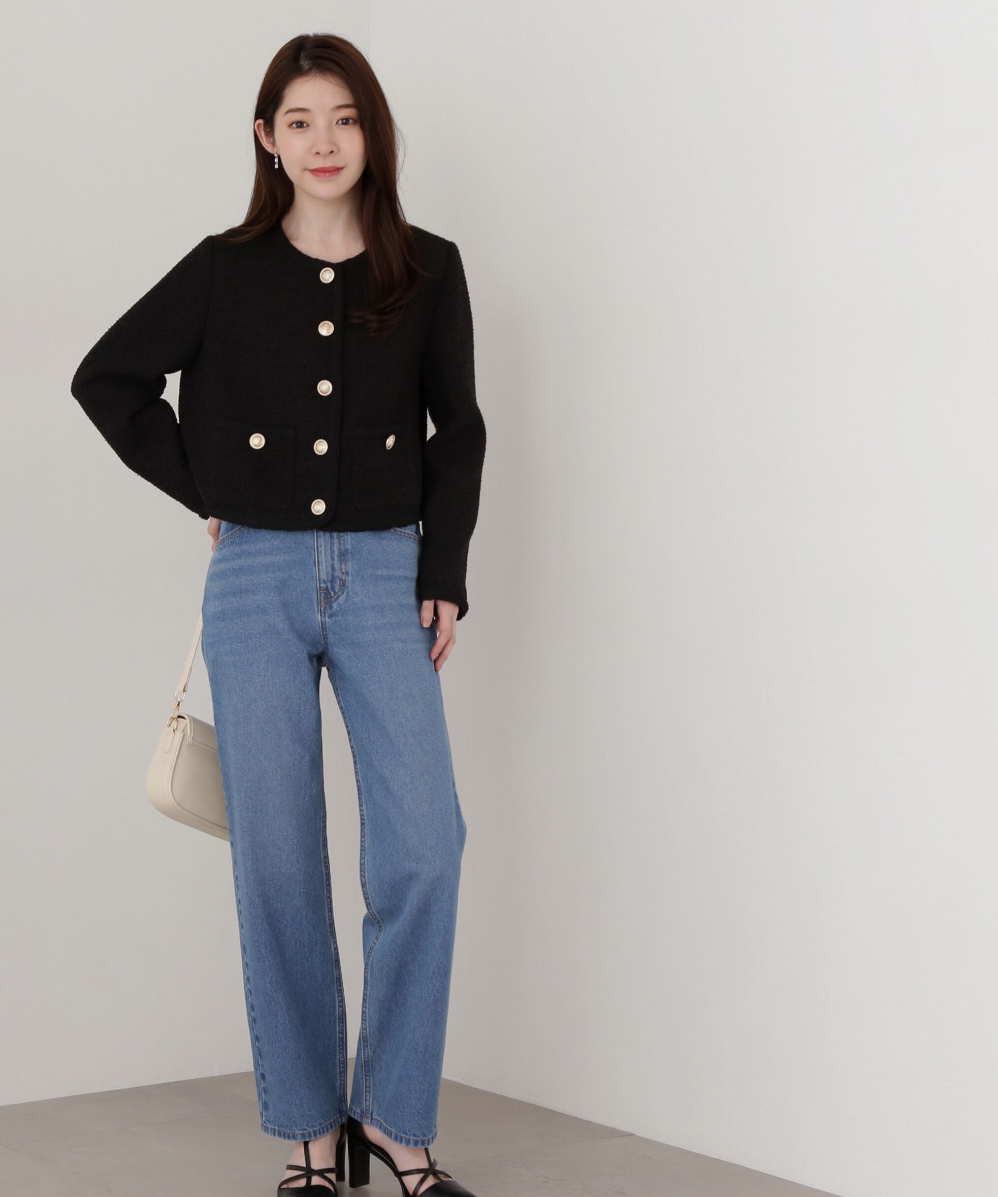 PROPORTION BODY DRESSING「ツイードジャケット」|ブルゾン・スタジャン|