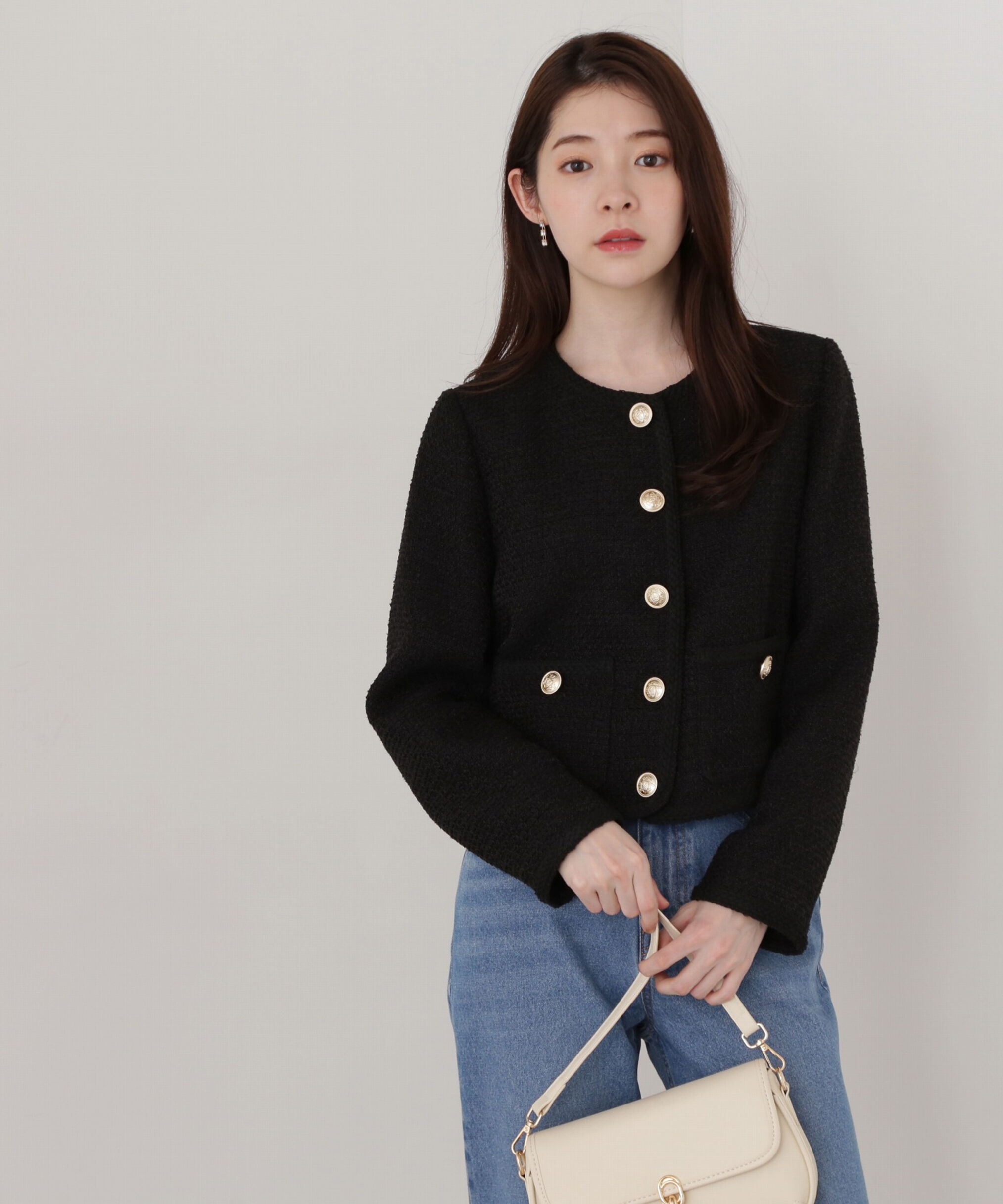 PROPORTION BODY DRESSING「ツイードジャケット」|ブルゾン・スタジャン|