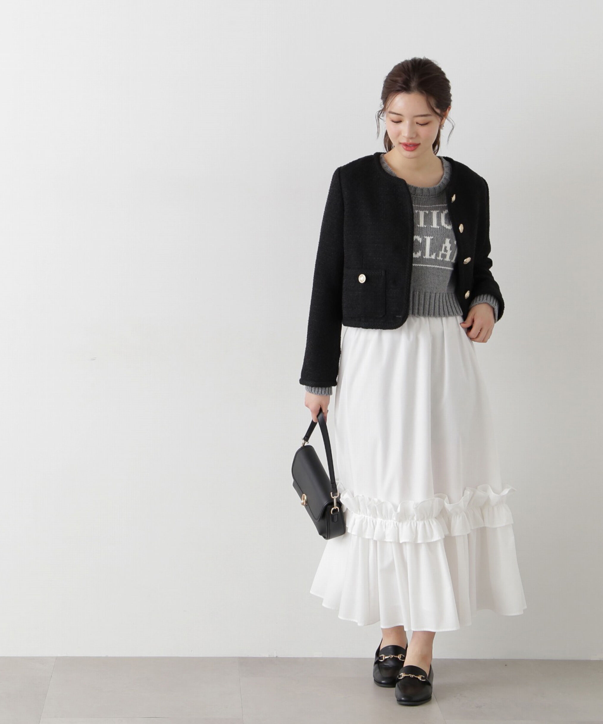 PROPORTION BODY DRESSING「ツイードジャケット」|ブルゾン・スタジャン|