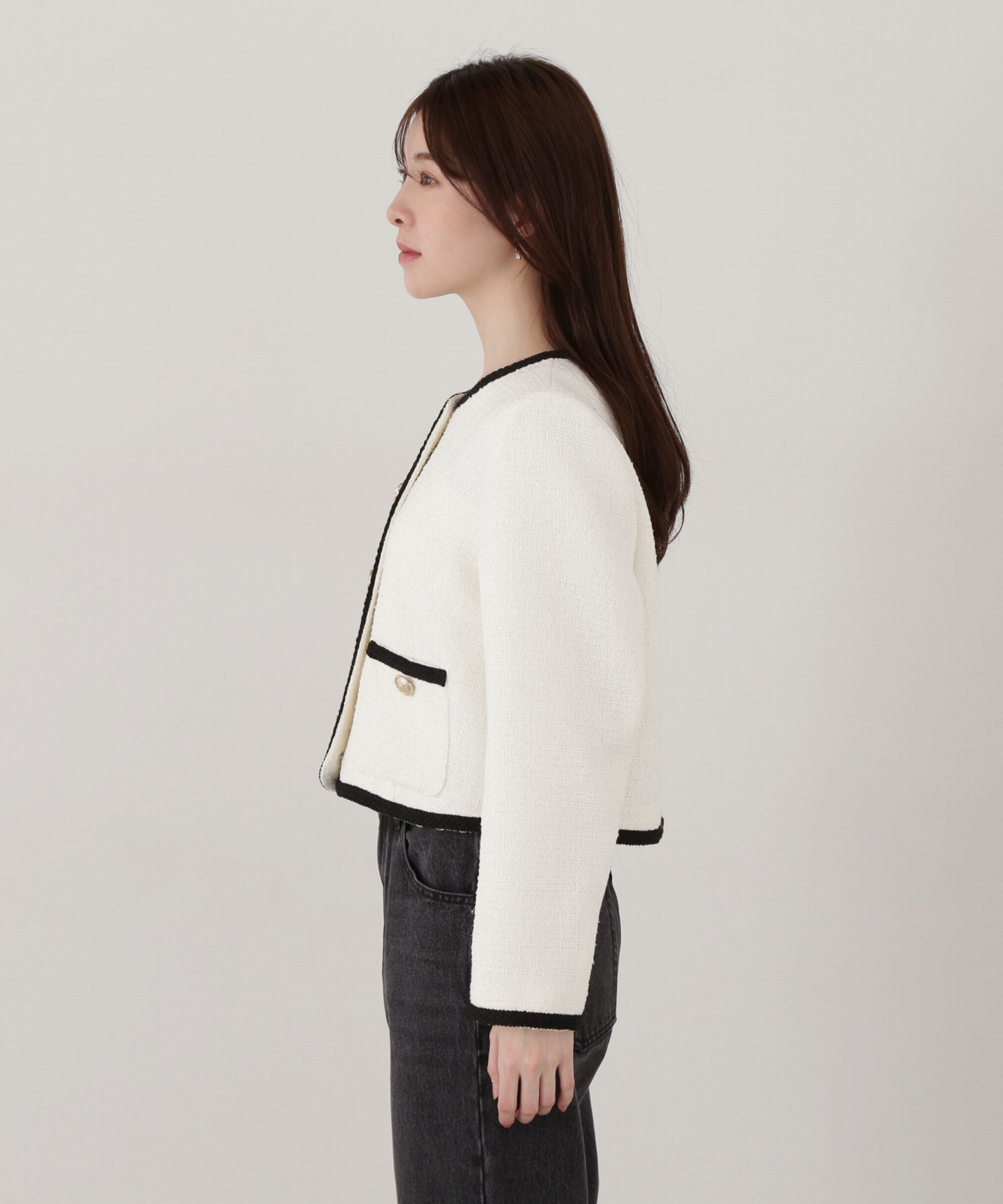 PROPORTION BODY DRESSING「ツイードジャケット」|ブルゾン・スタジャン|